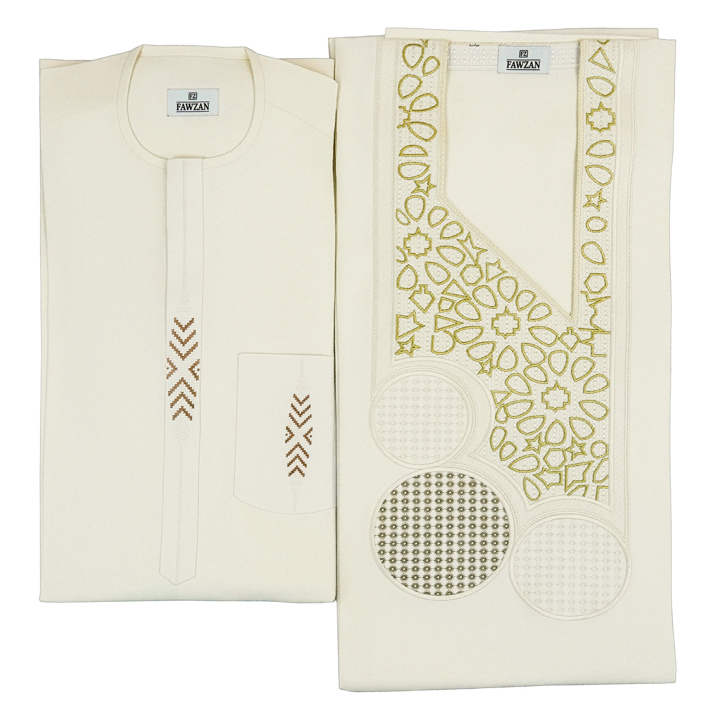 Agbada / Baban Riga Set – Cream 003