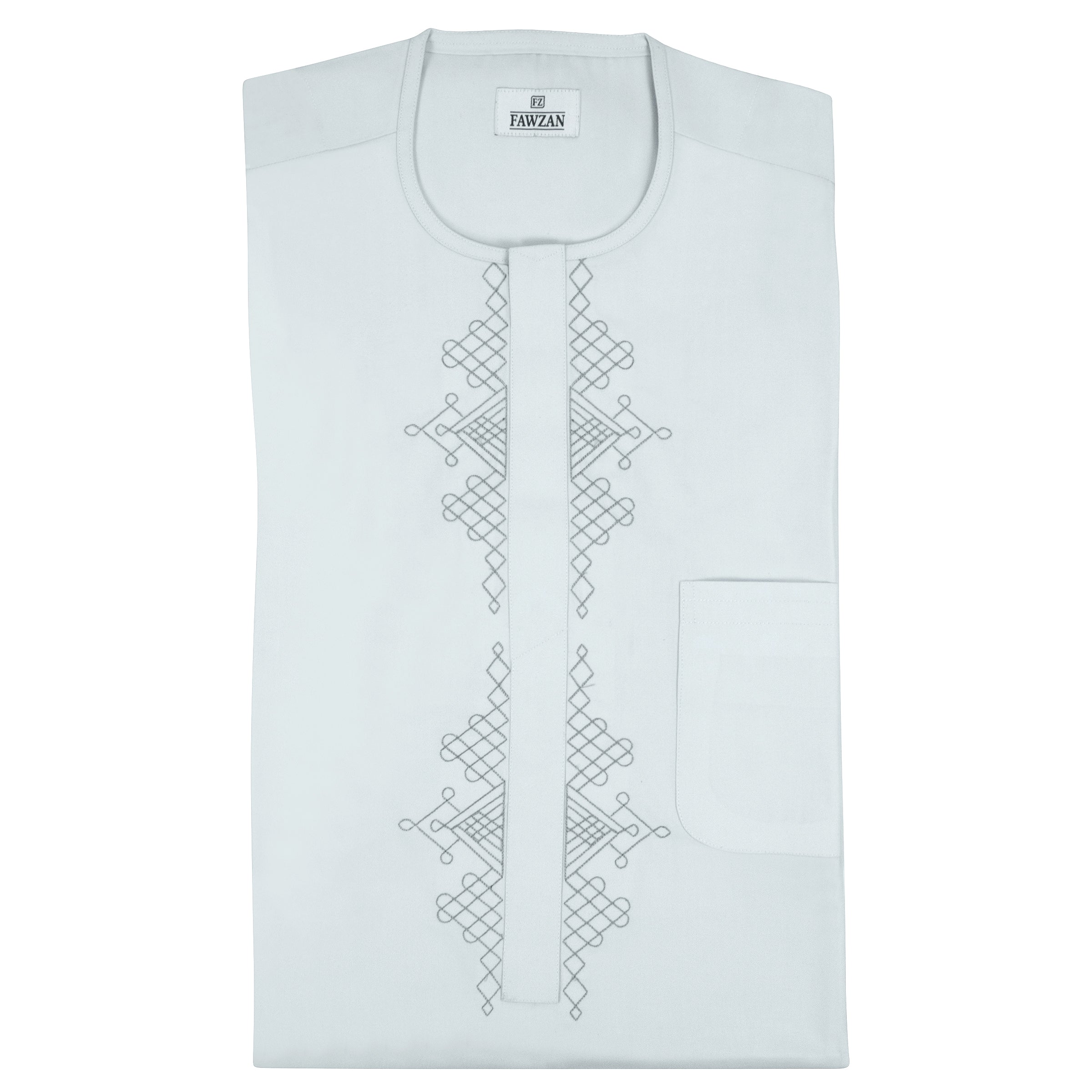 FAWZAN Sky Blue Kaftan Set #Design_D028