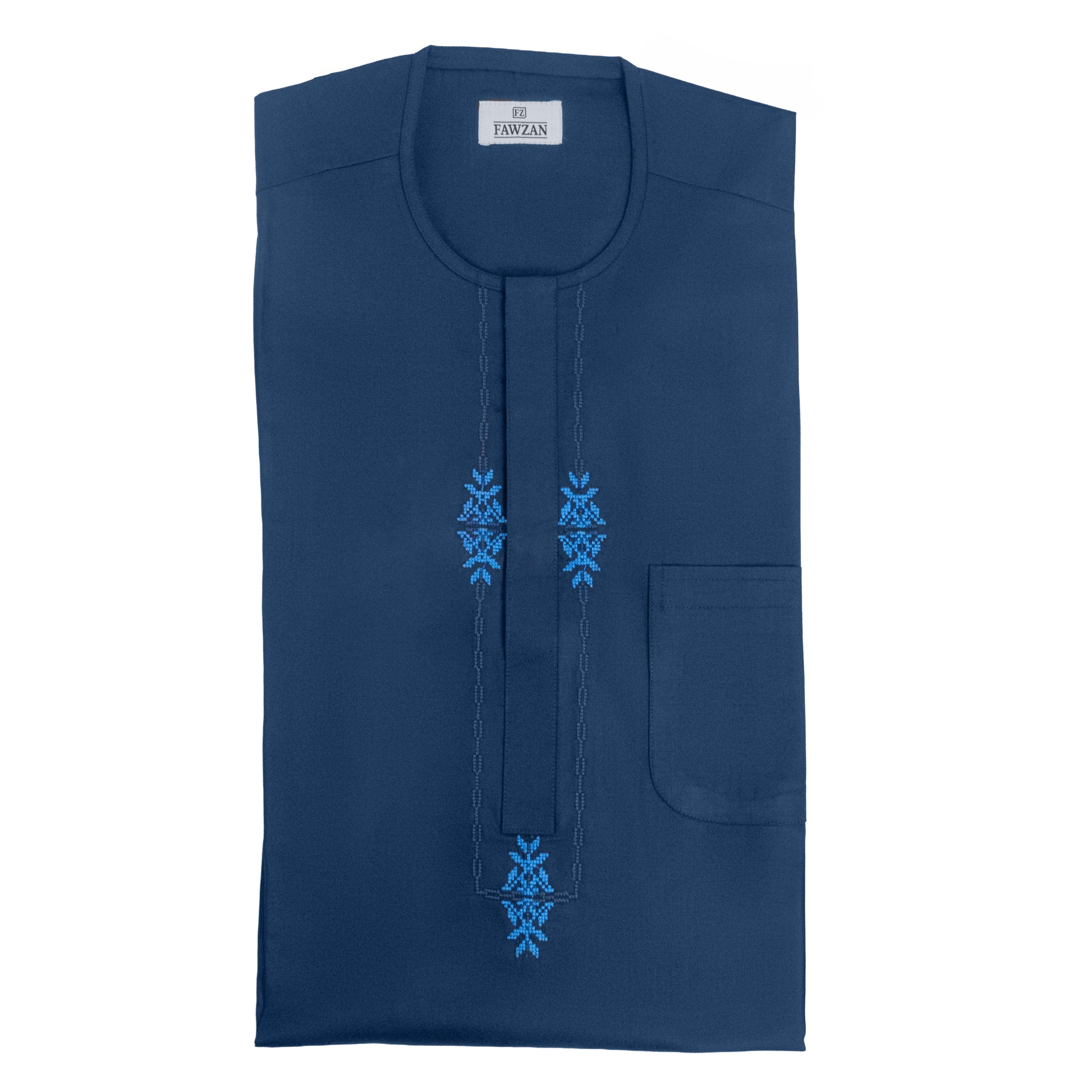 FAWZAN Navy Blue Kaftan Set #Design_D070