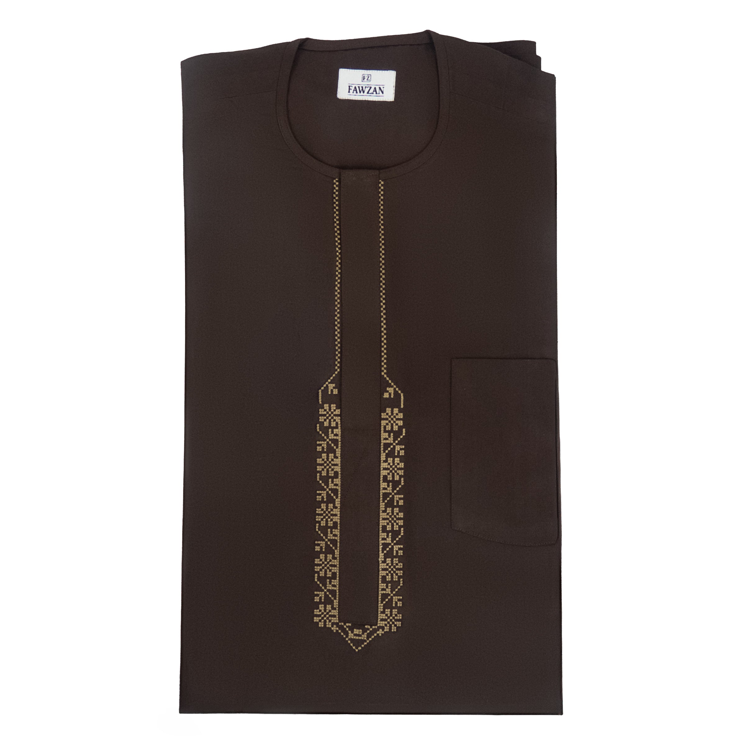 FAWZAN Chocolate Kaftan Set #Design_D077