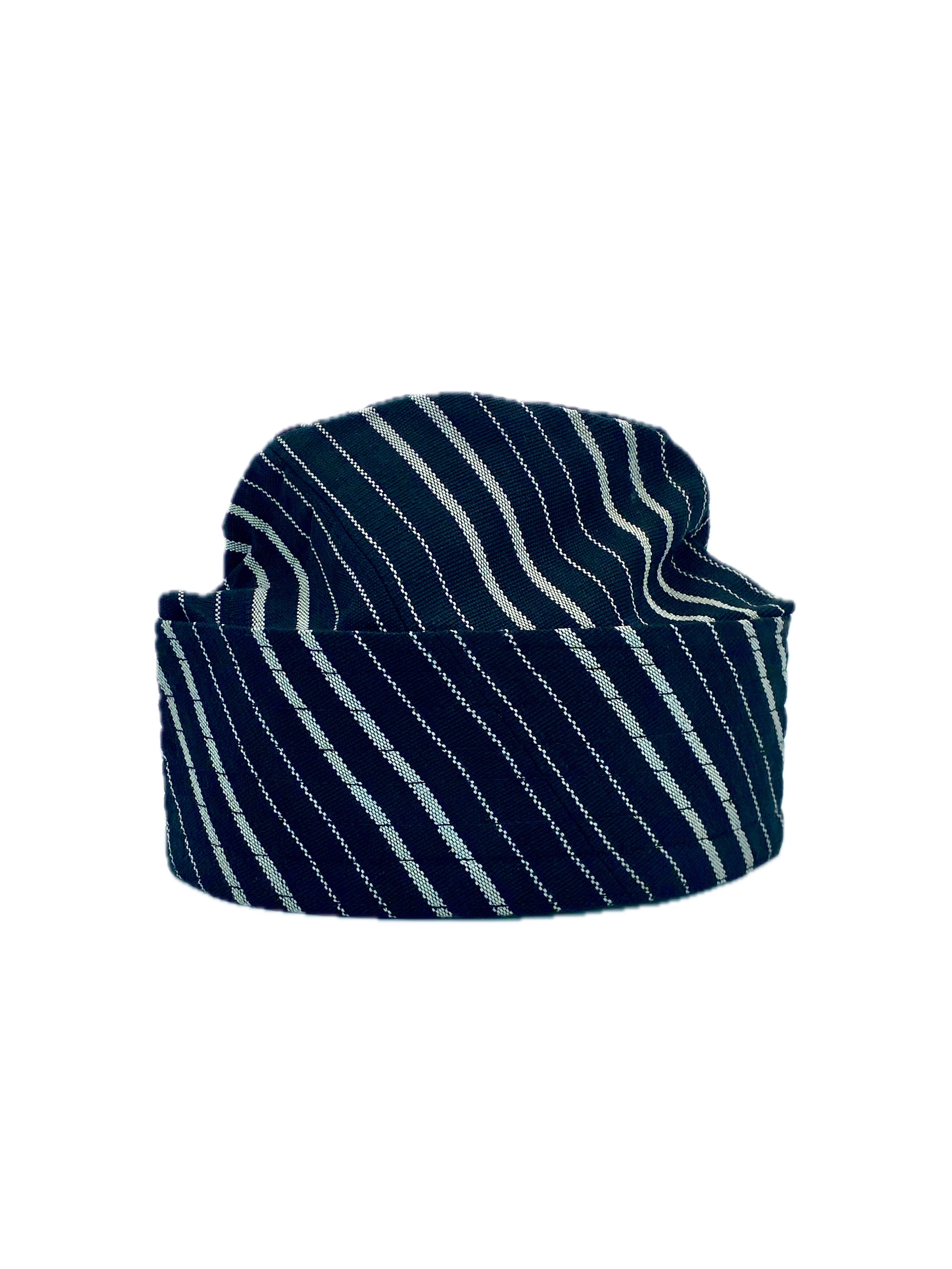 Black & White Yoruba Fila – Multi-Stitch Base
