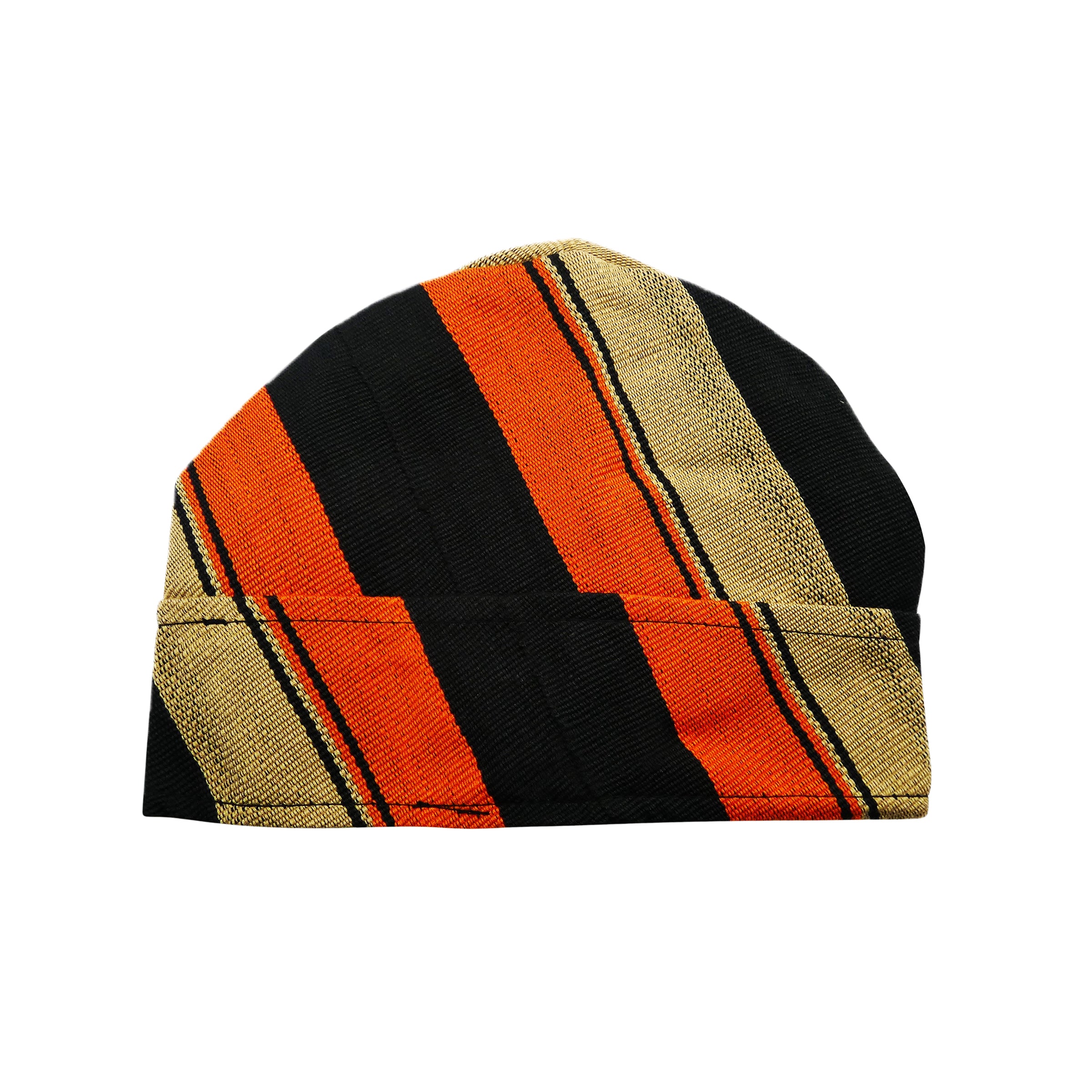 Black & Orange Yoruba Fila – Folded Base