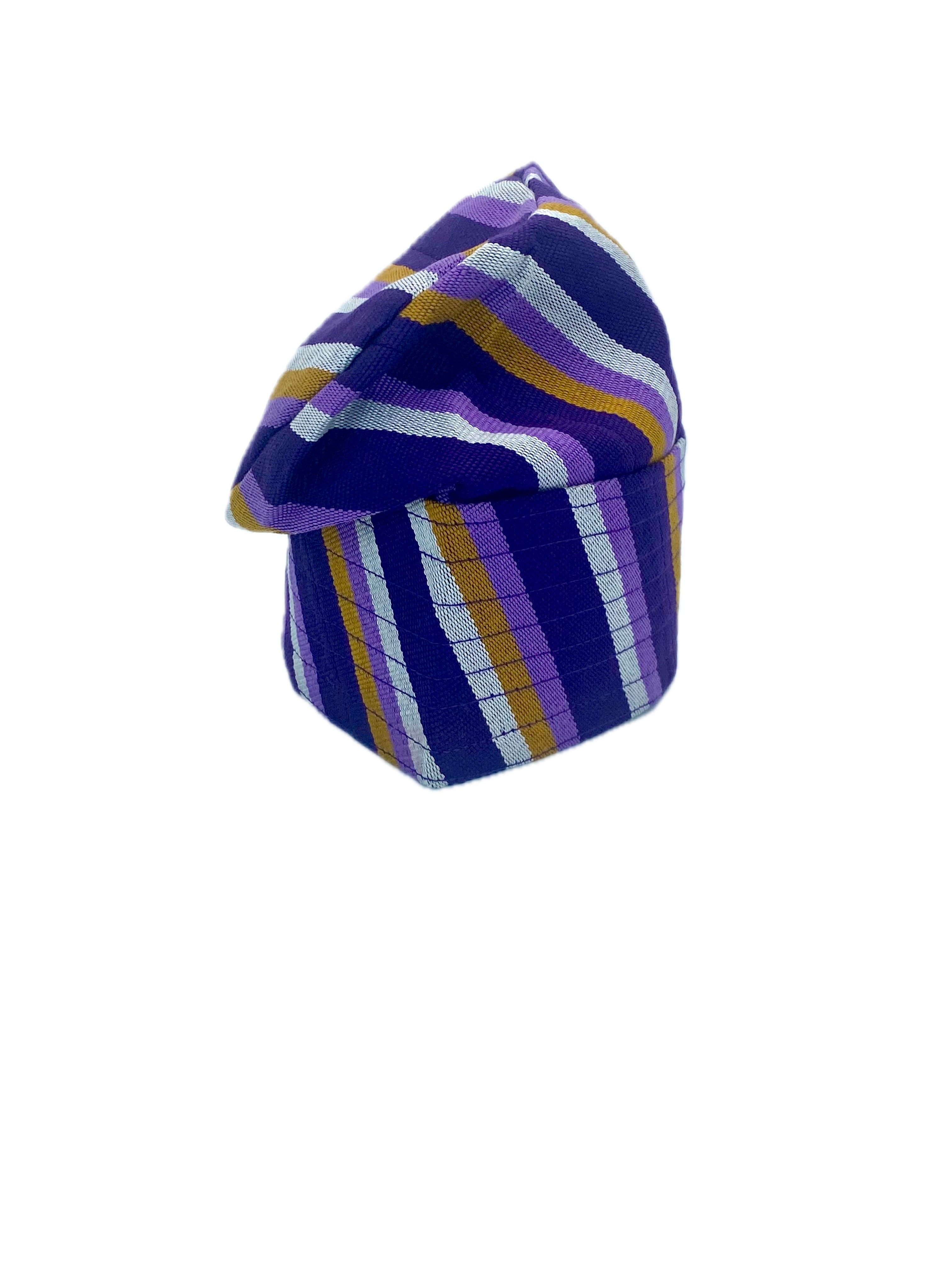 Purple Gold Yoruba Fila – Multi-Stitch Base