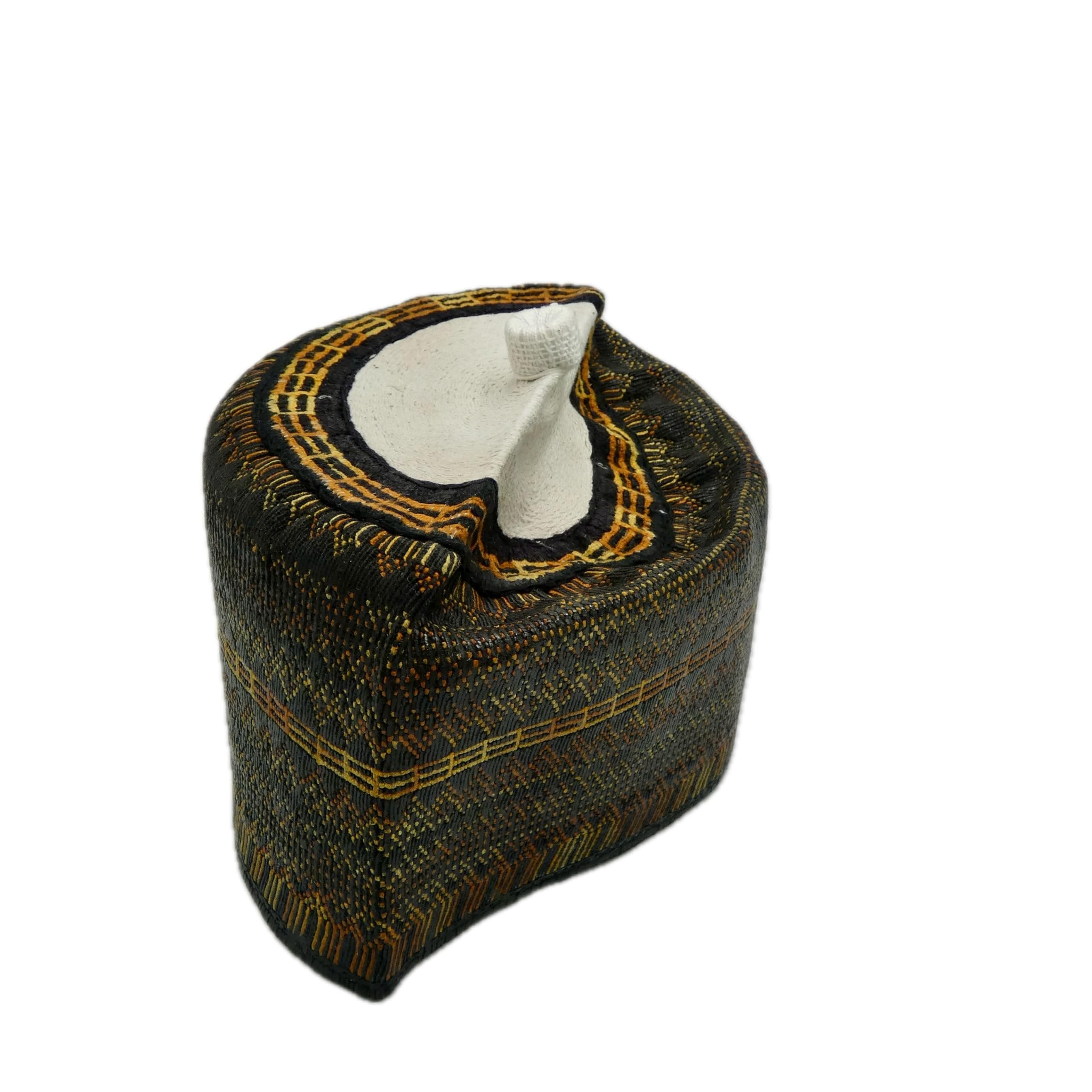 Hausa Hula Cap – Brown & Gold 002