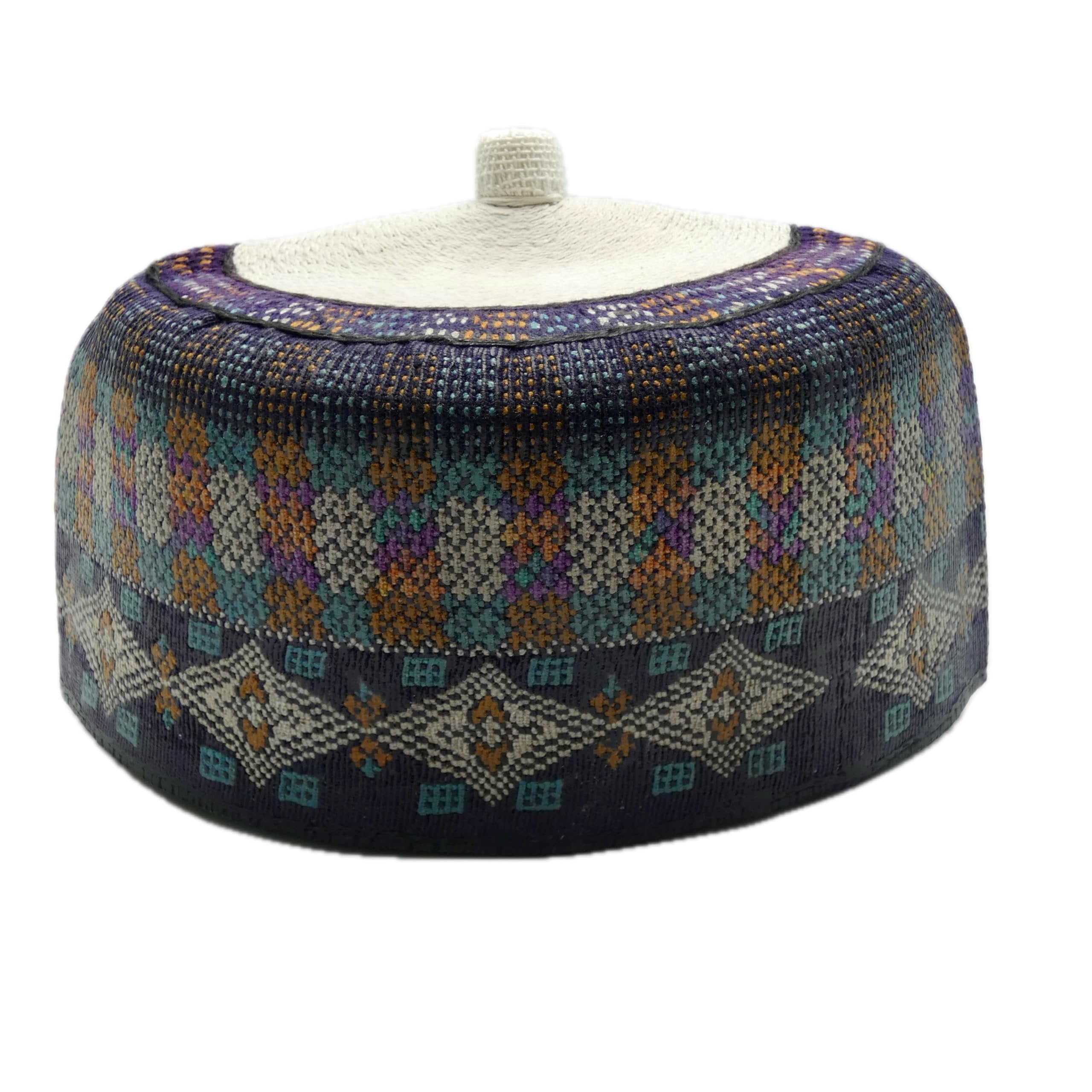 Hausa Hula Cap – Multicolour Diamond 019