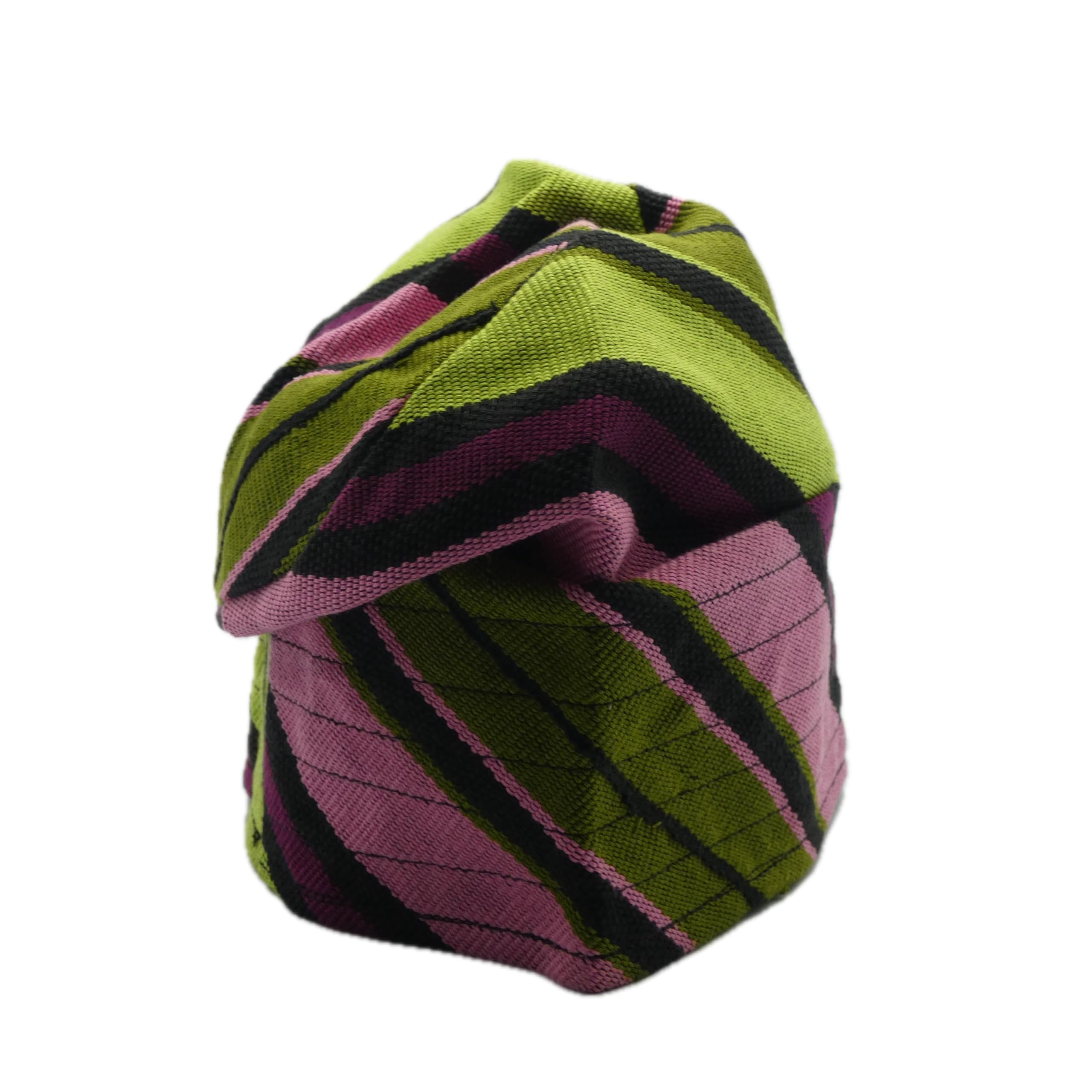 Pink & Green Yoruba Fila – Multi-Stitch Base