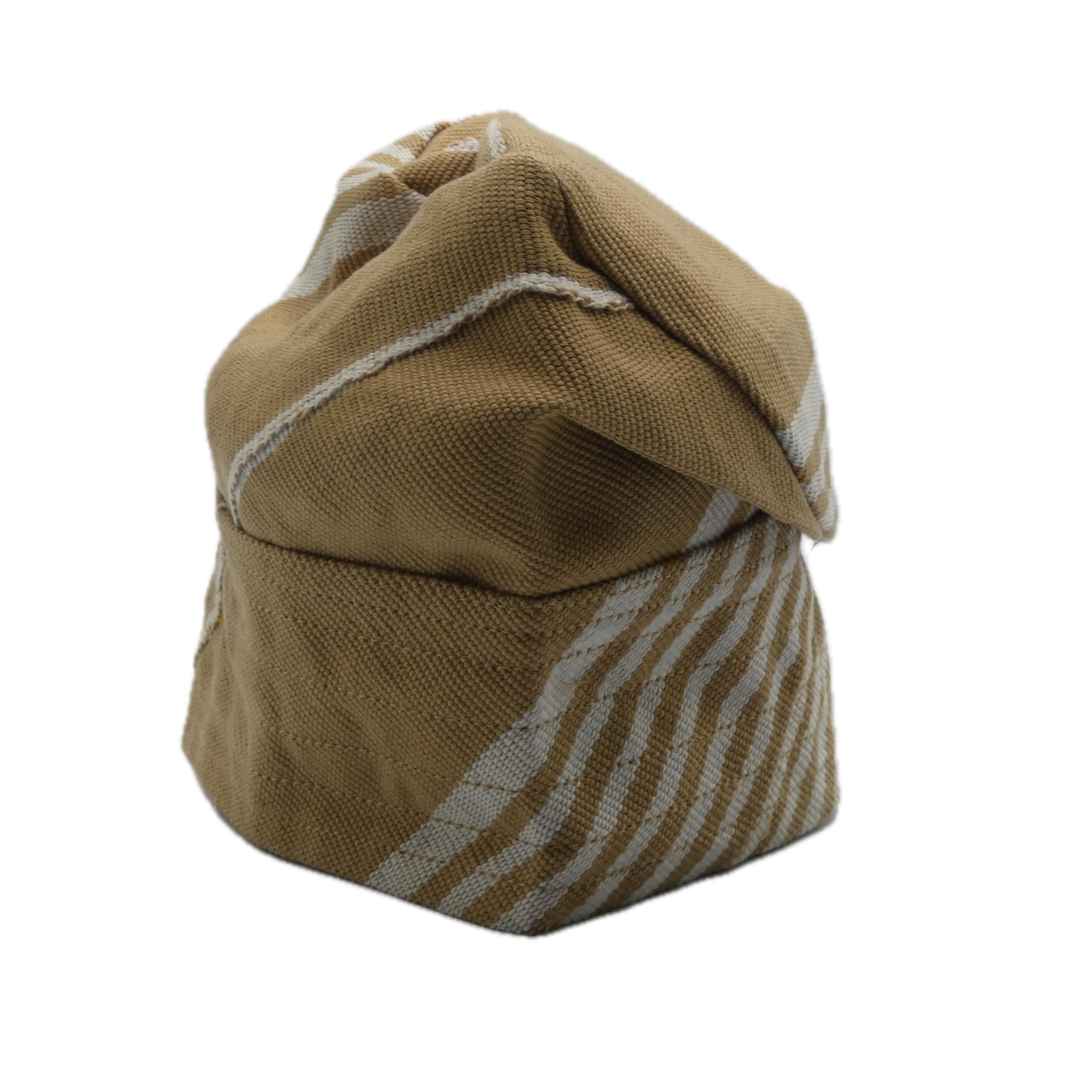 White & Beige Yoruba Fila – Multi-Stitch Base