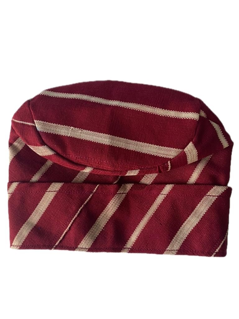 Red & Gold Yoruba Fila – Folded Base