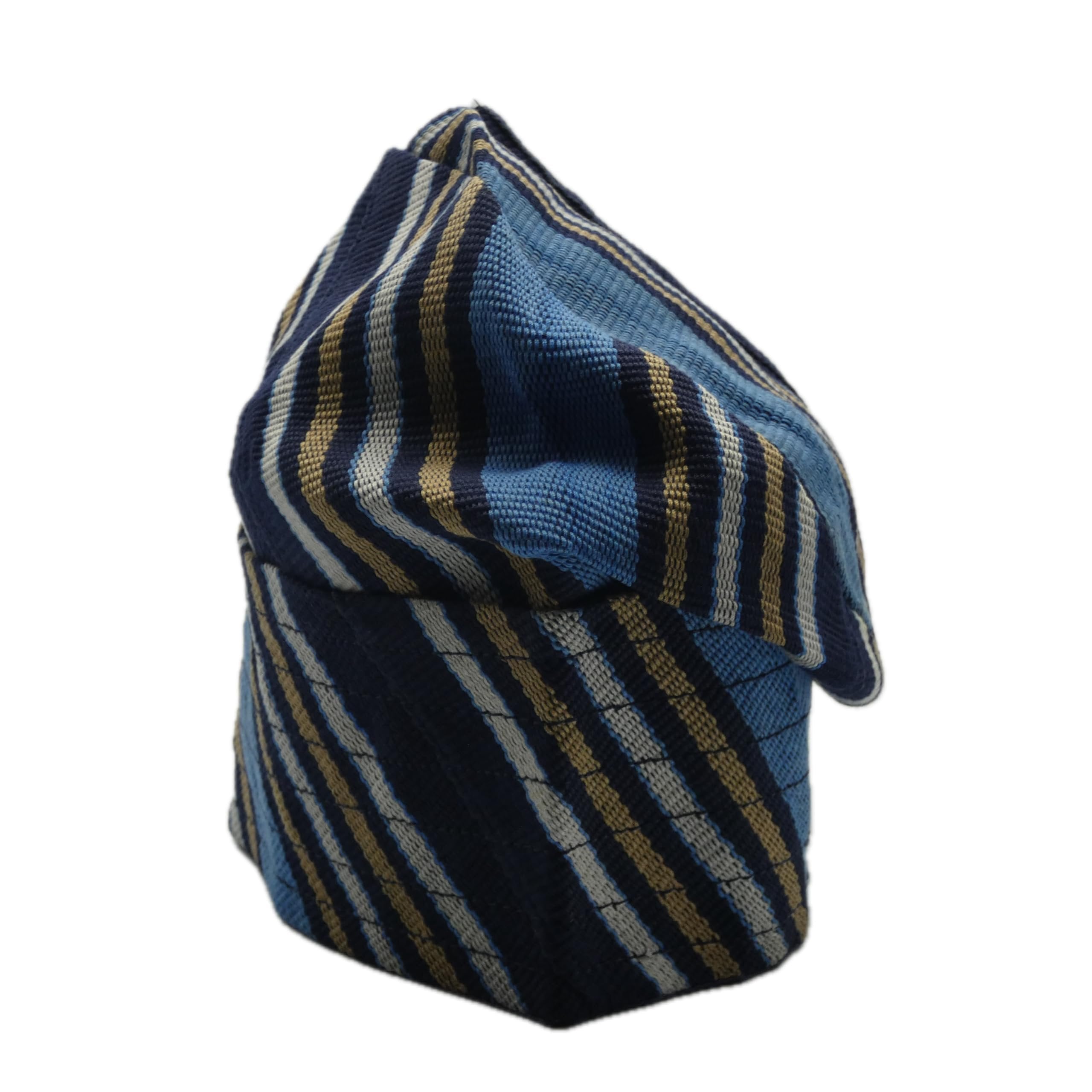 Blue & Navy Yoruba Fila – Multi-Stitch Base