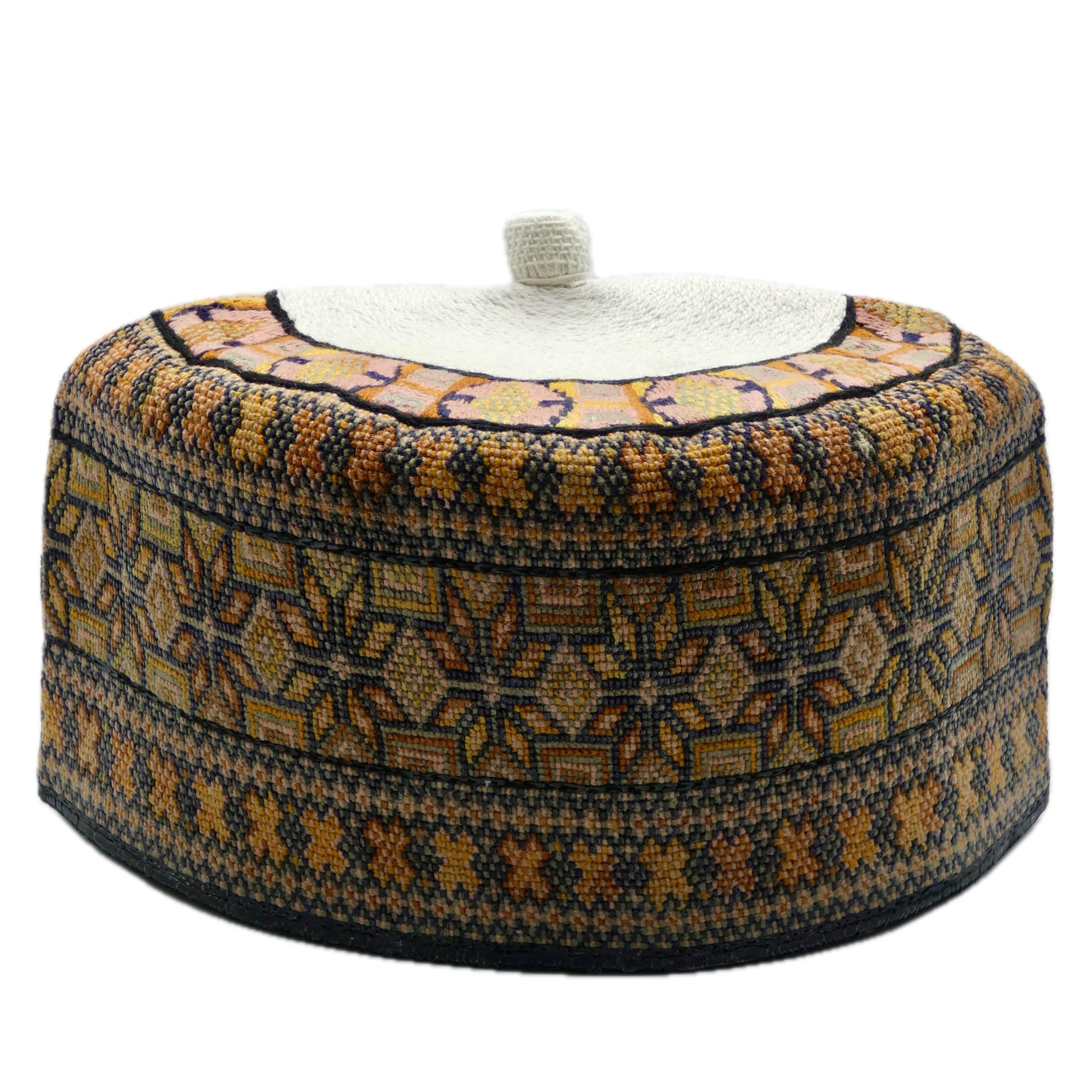 Hausa Hula Cap – Yellow & Black 030