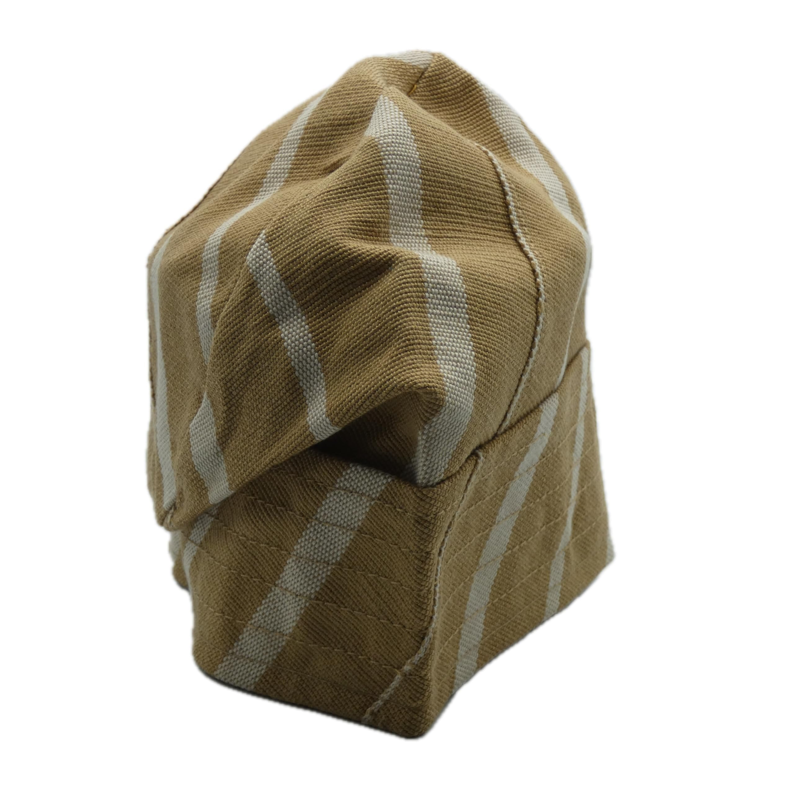 Light Brown & White Yoruba Fila - Multi-Stitch Base