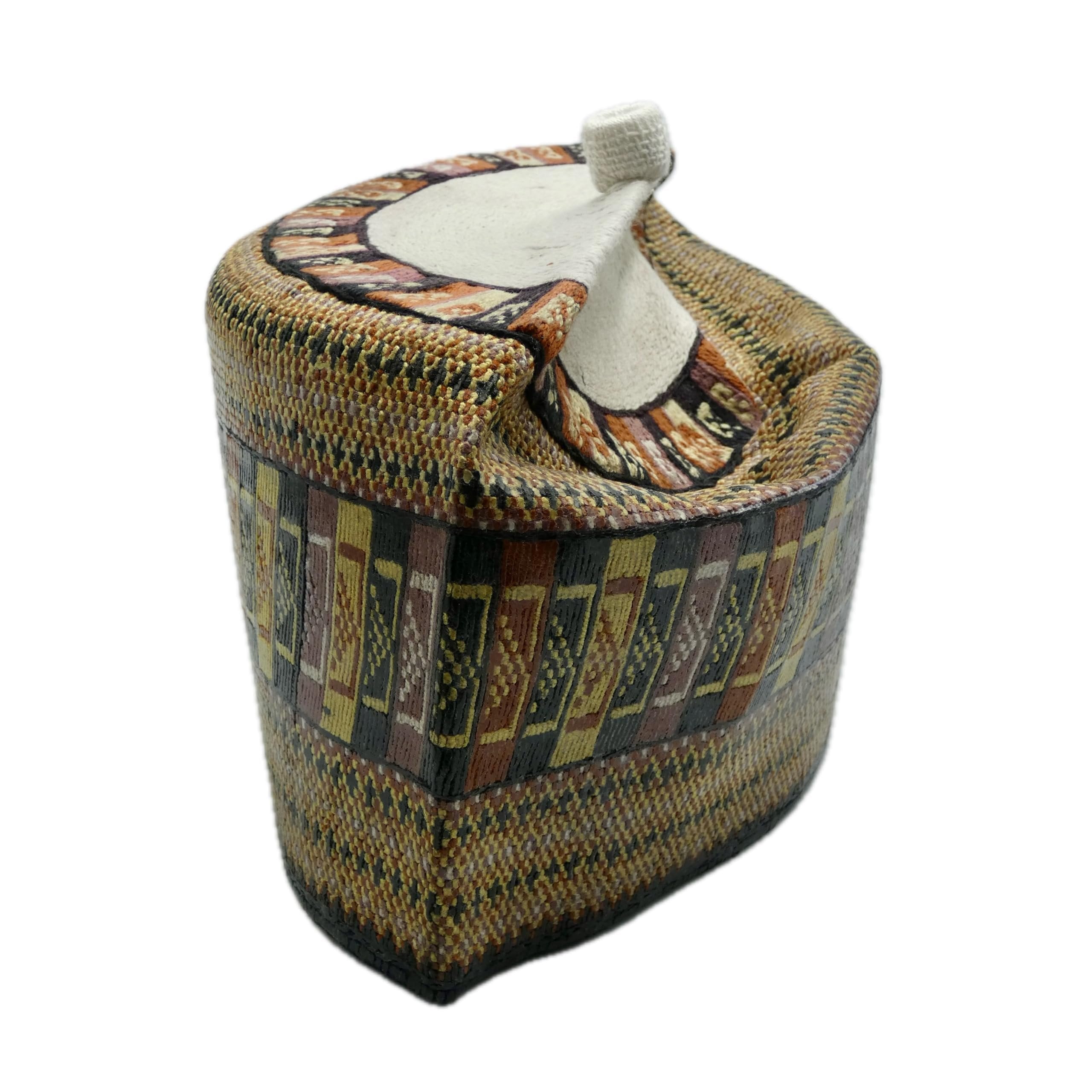 Multicolor Striped Hausa Hula Cap 028