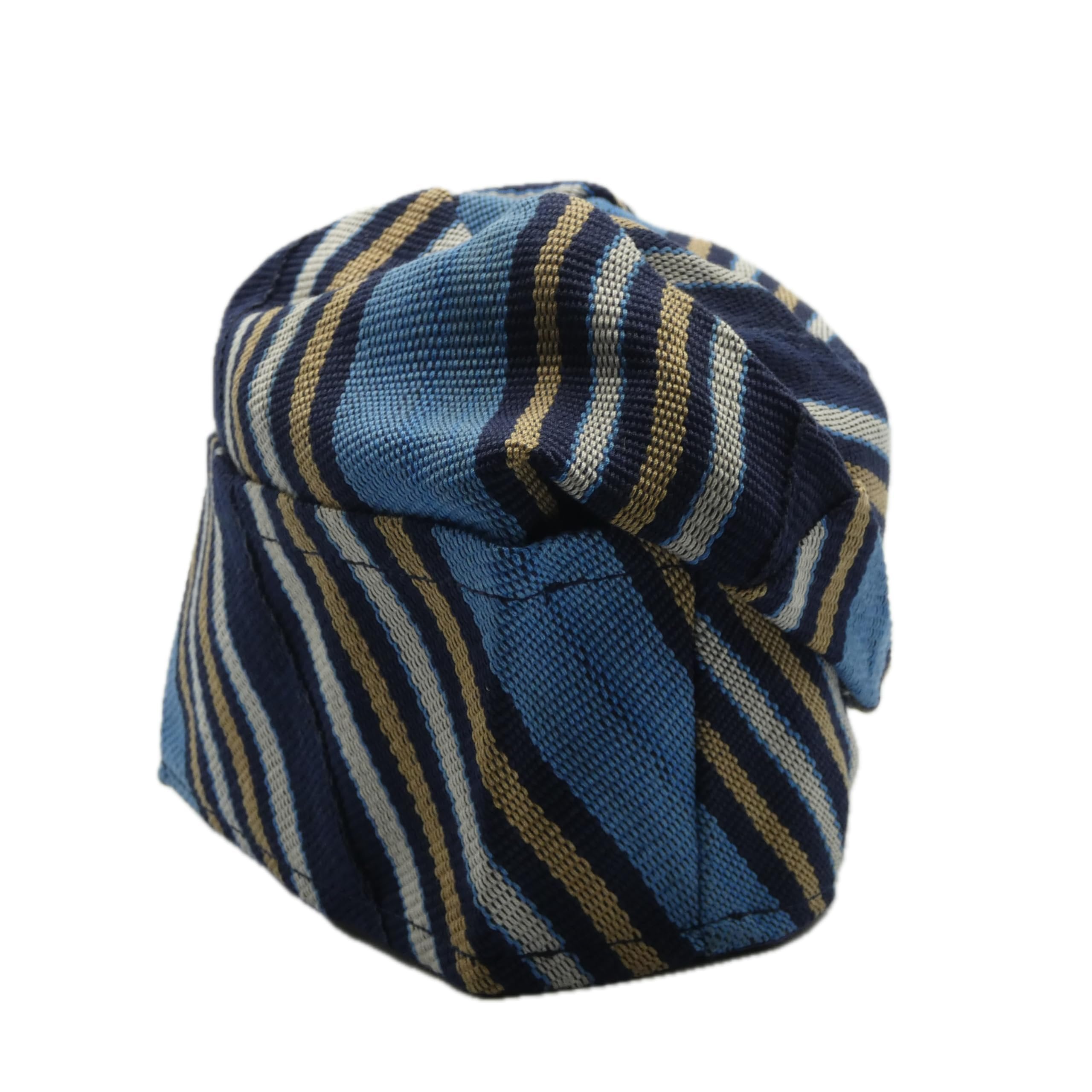 Blue & Navy Yoruba Fila – Folded Base