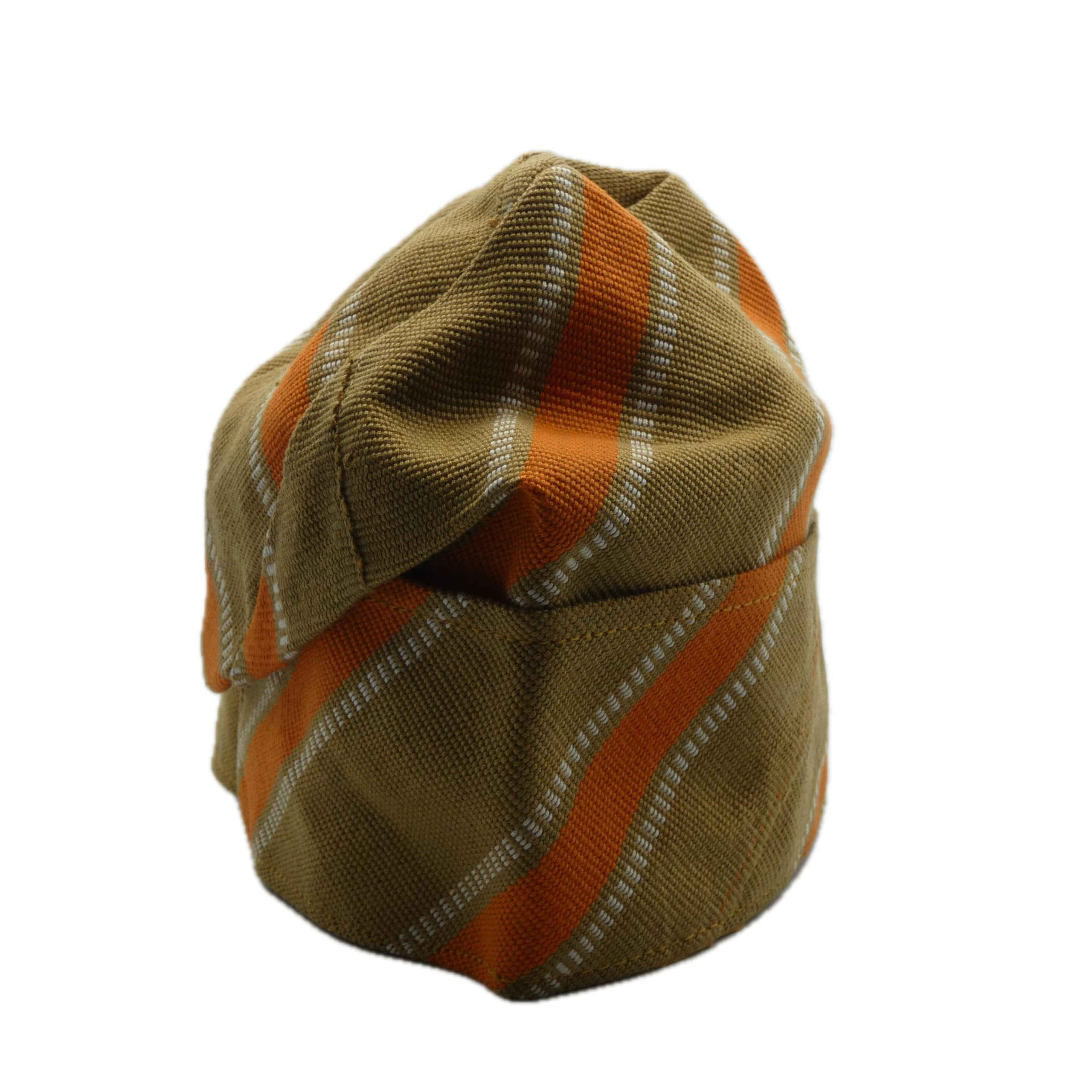 Brown & Orange Yoruba Fila – Folded Base