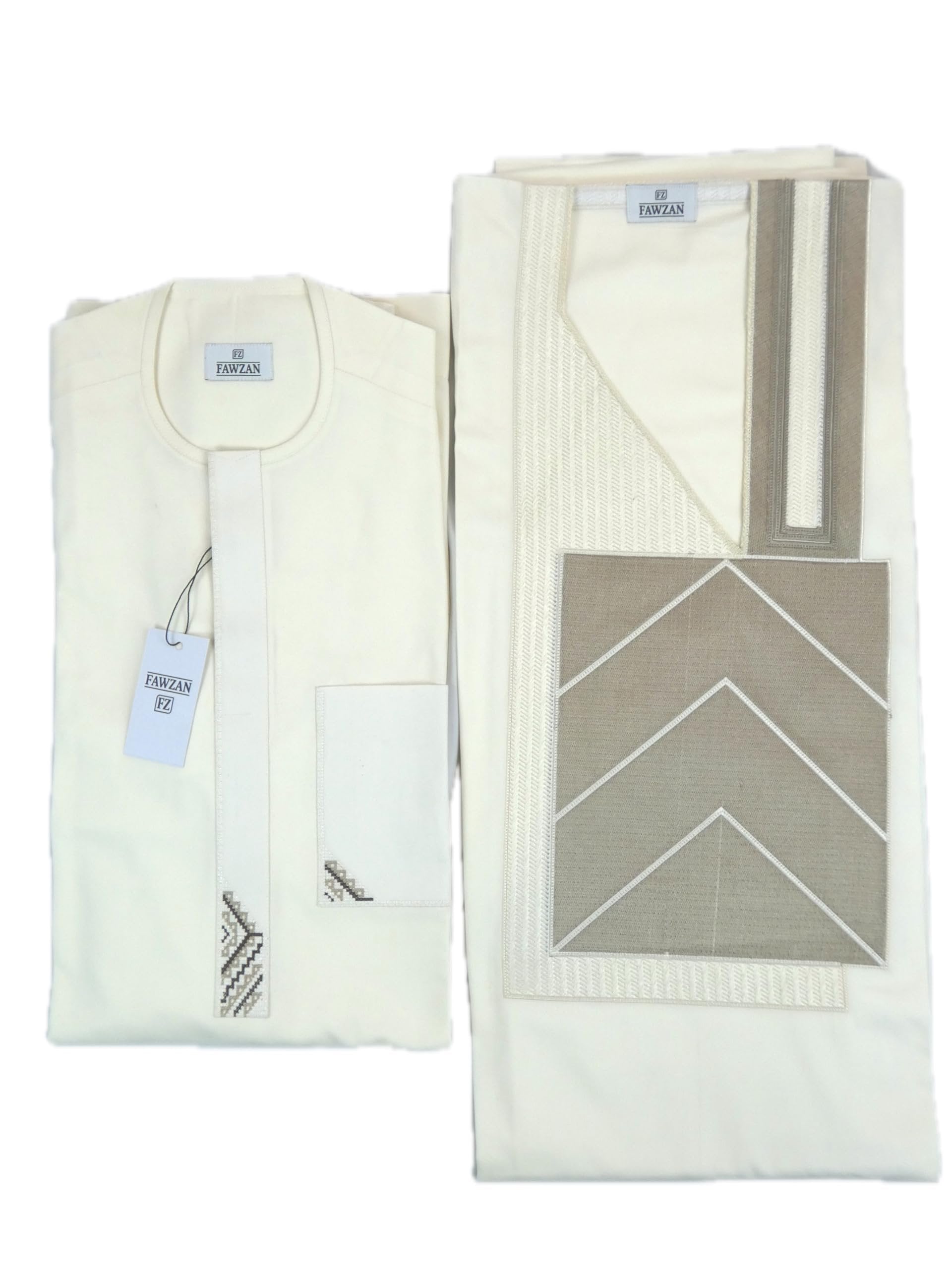 Agbada / Baban Riga Set – Cream 002