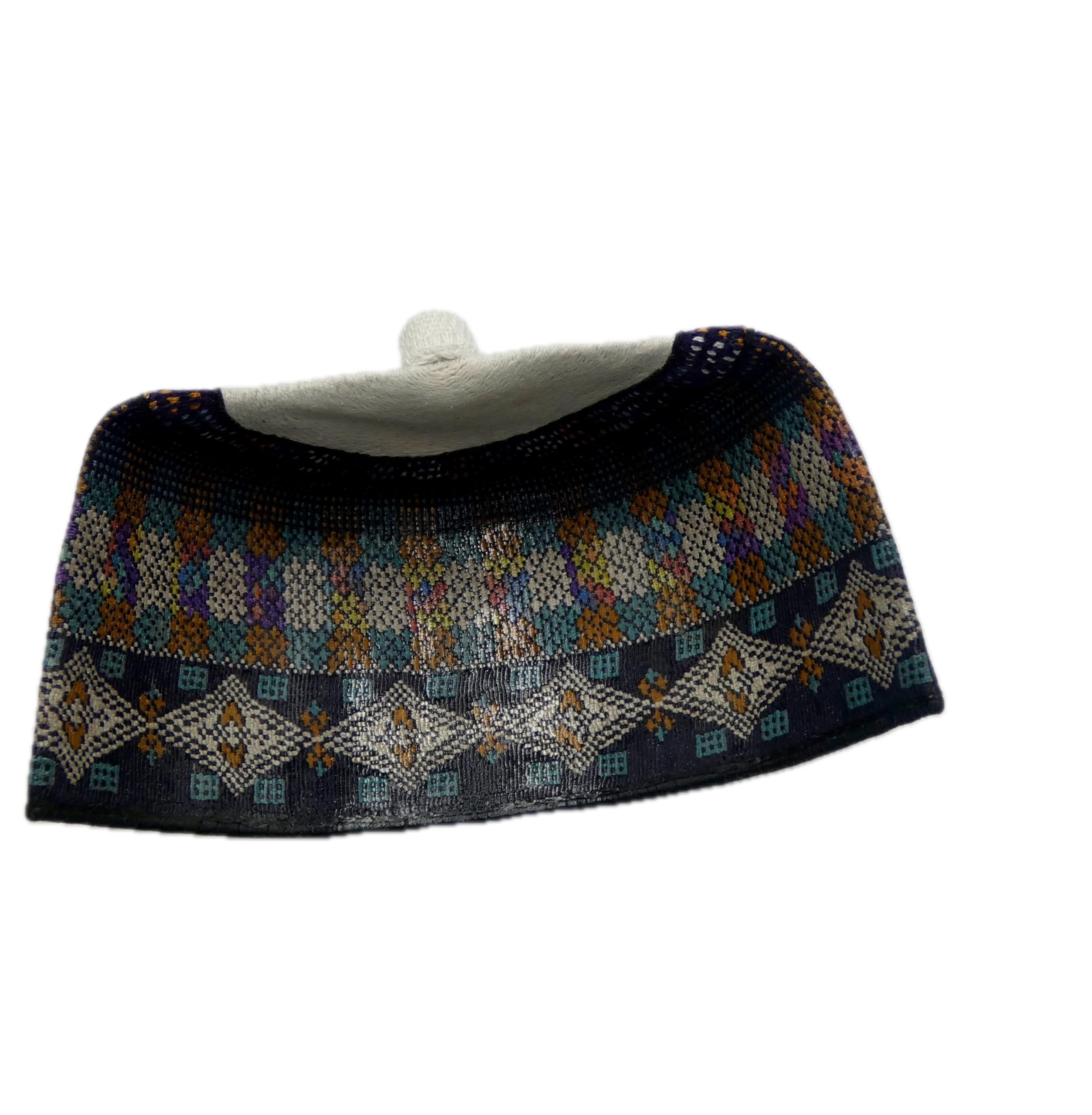 Hausa Hula Cap – Multicolour Diamond 019