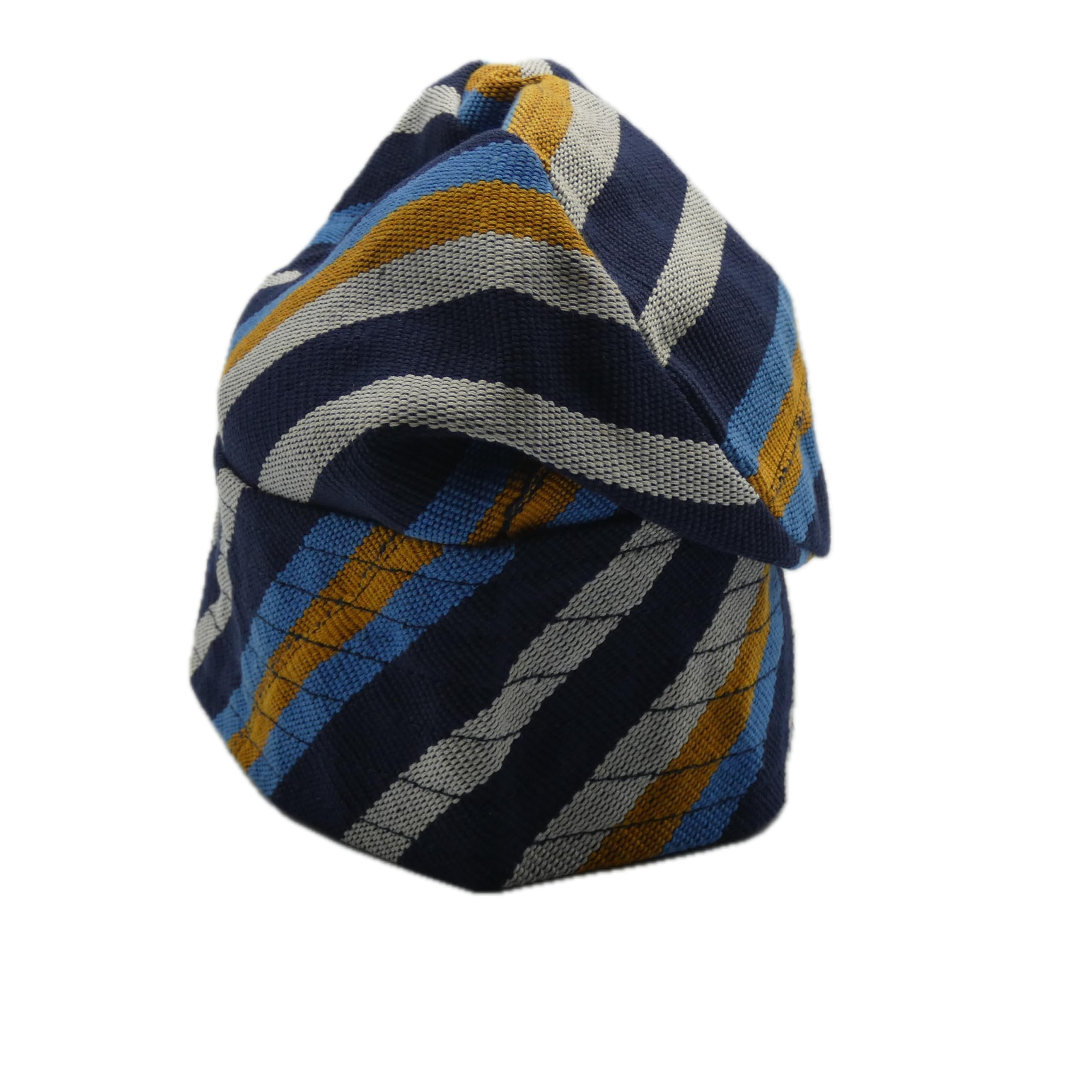 Navy & Blue Yoruba Fila – Multi-Stitch Base