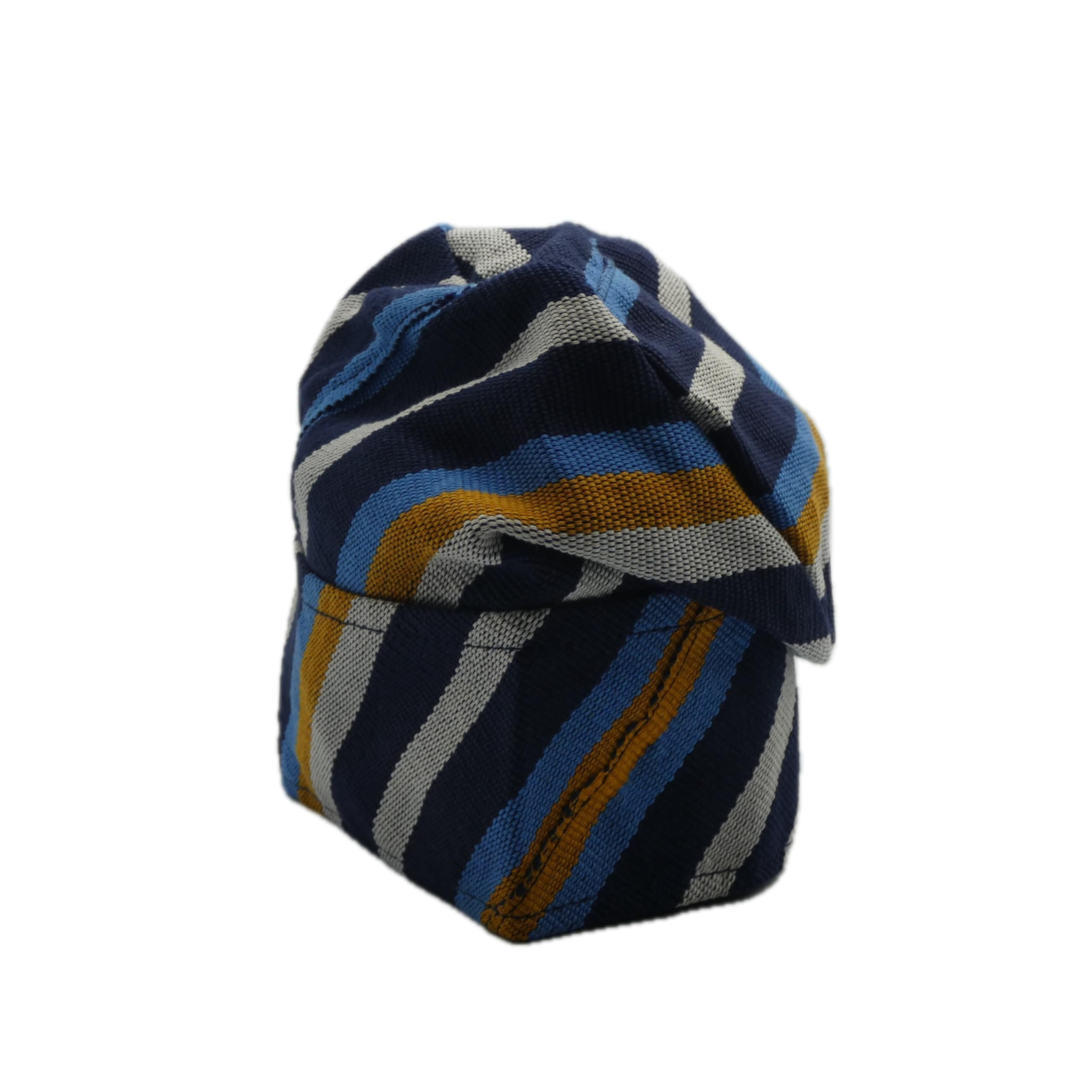 Navy & Blue Yoruba Fila – Folded Base