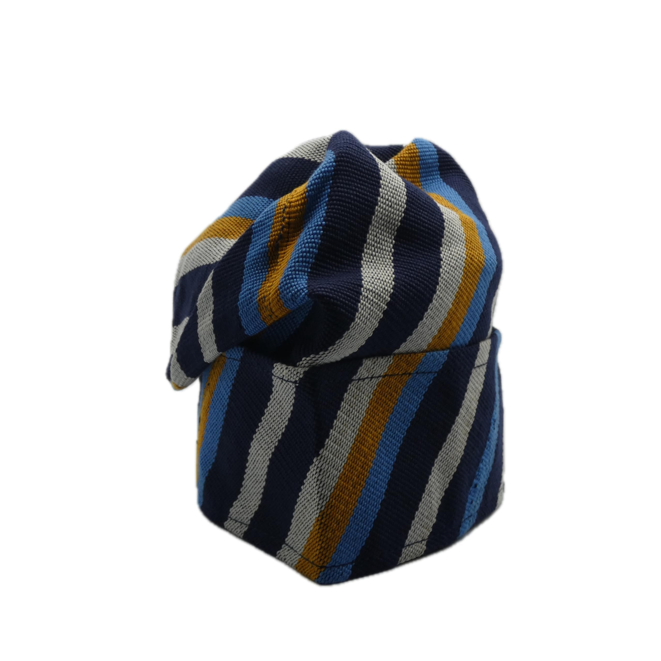 Navy & Blue Yoruba Fila – Folded Base
