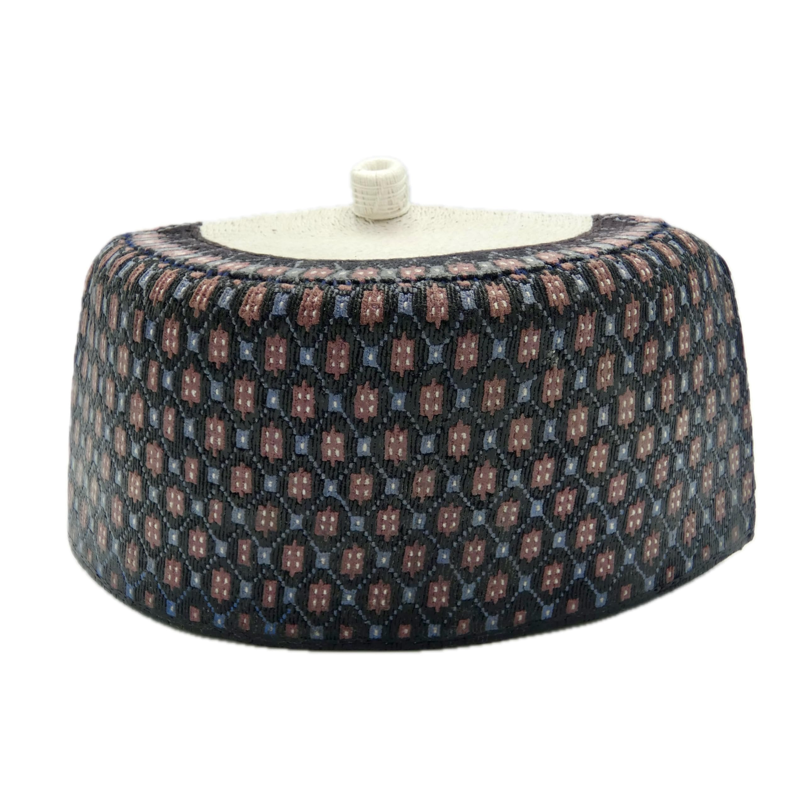 Hausa Hula Cap – Brown & Black 005