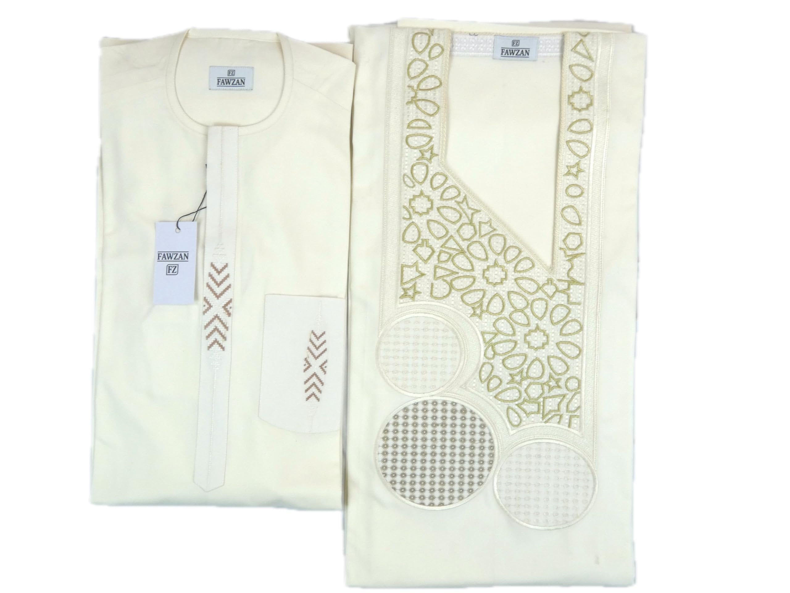 Agbada / Baban Riga Set – Cream 003