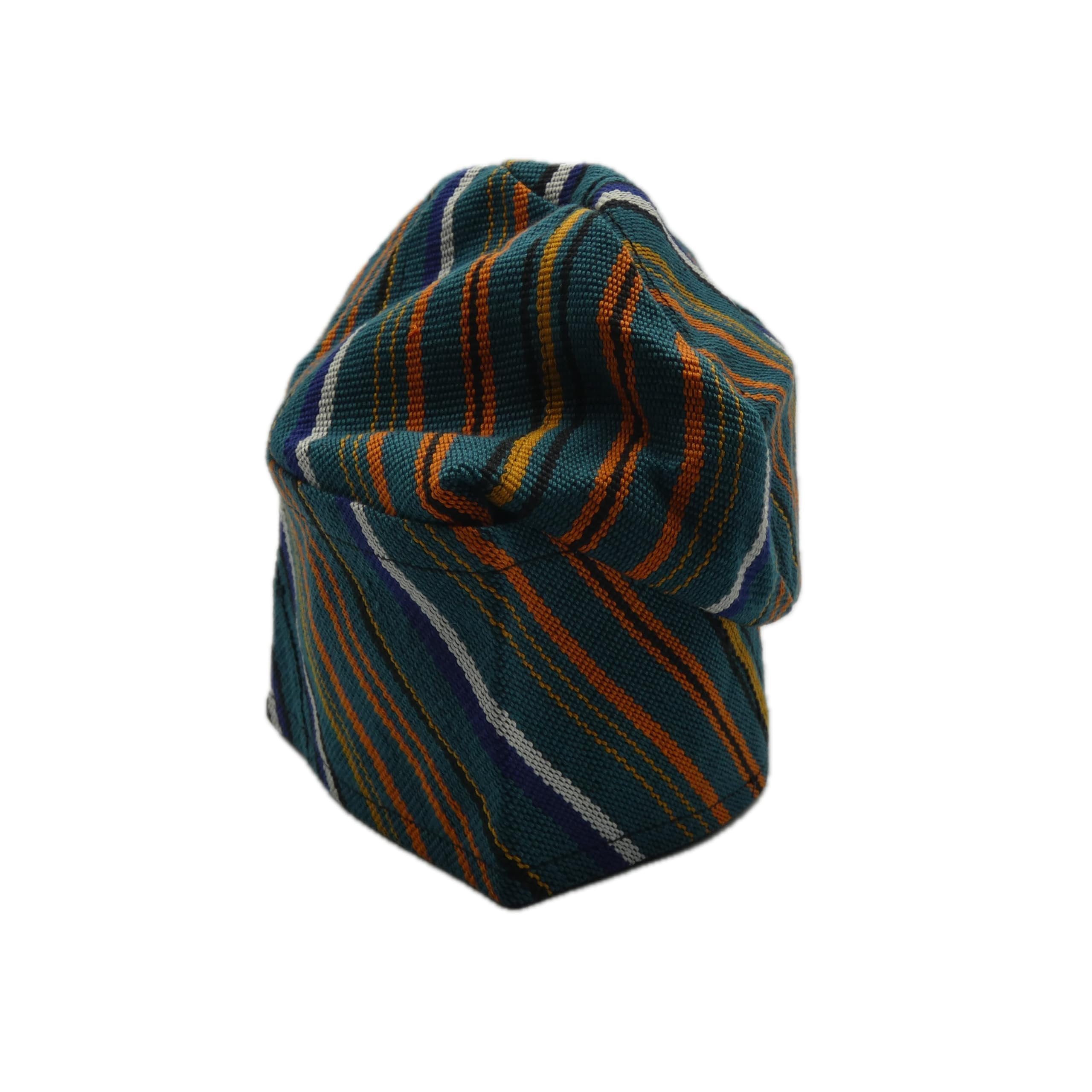 Teal Multi-Colour Yoruba Fila – Folded Base