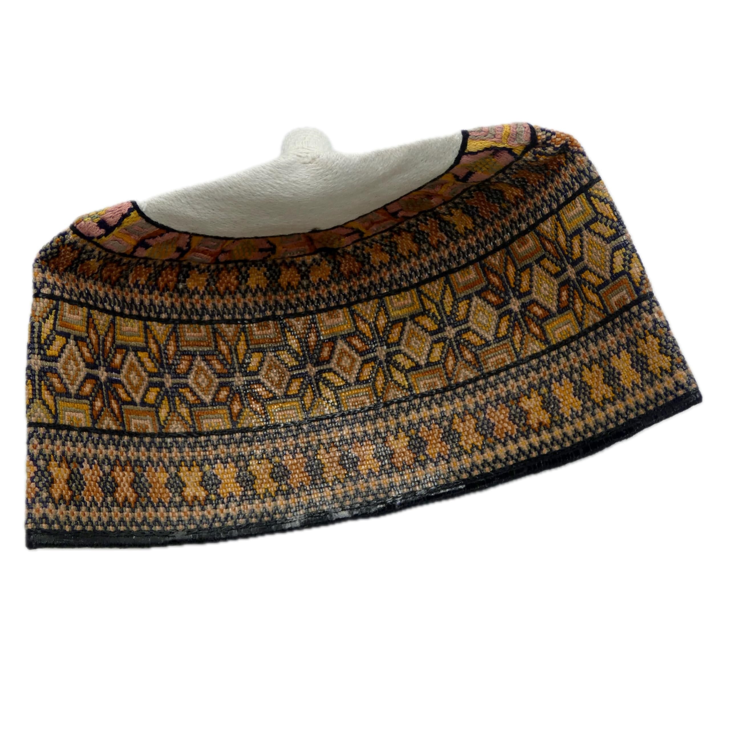 Hausa Hula Cap – Yellow & Black 030