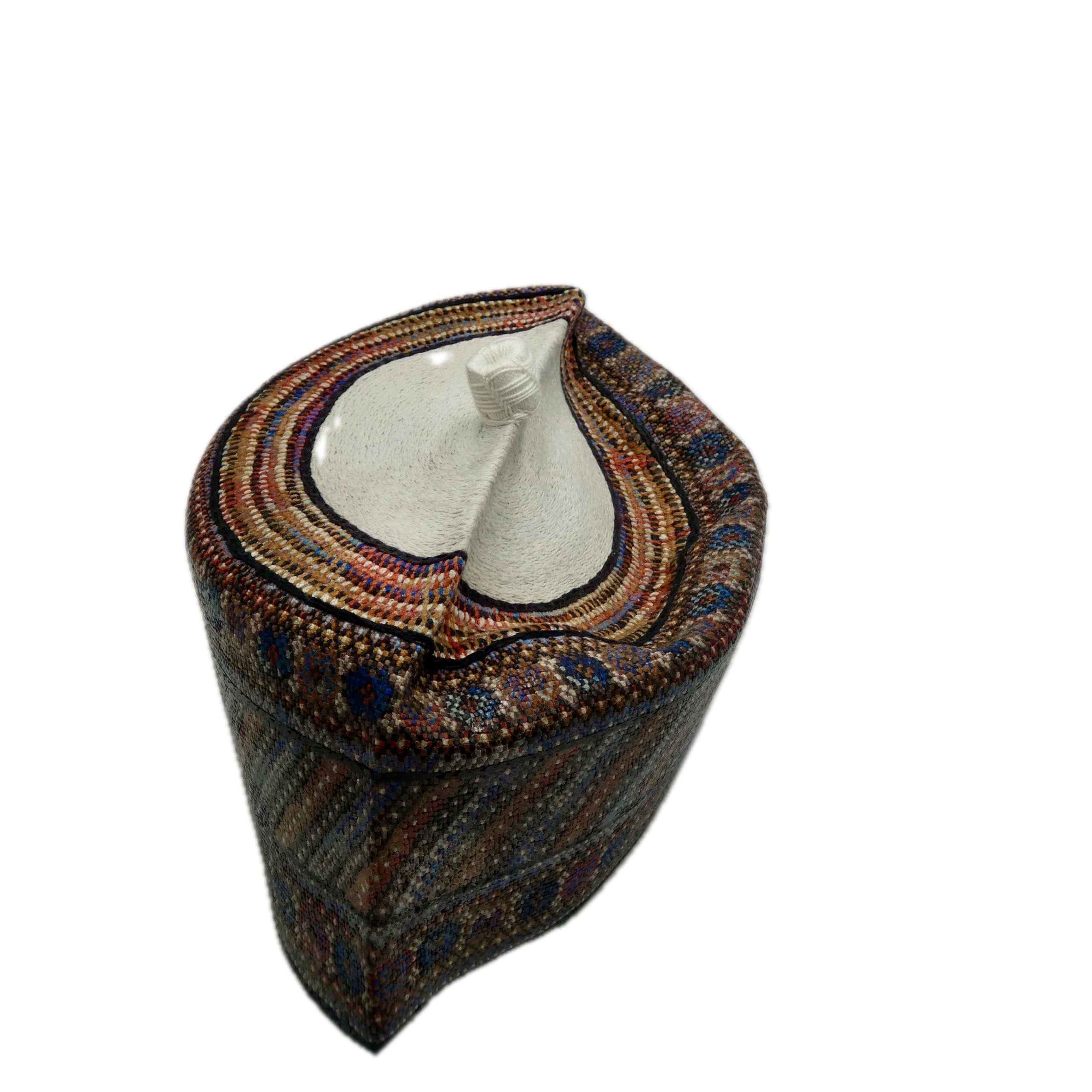 Hausa Hula Cap – Multicolor Striped 011