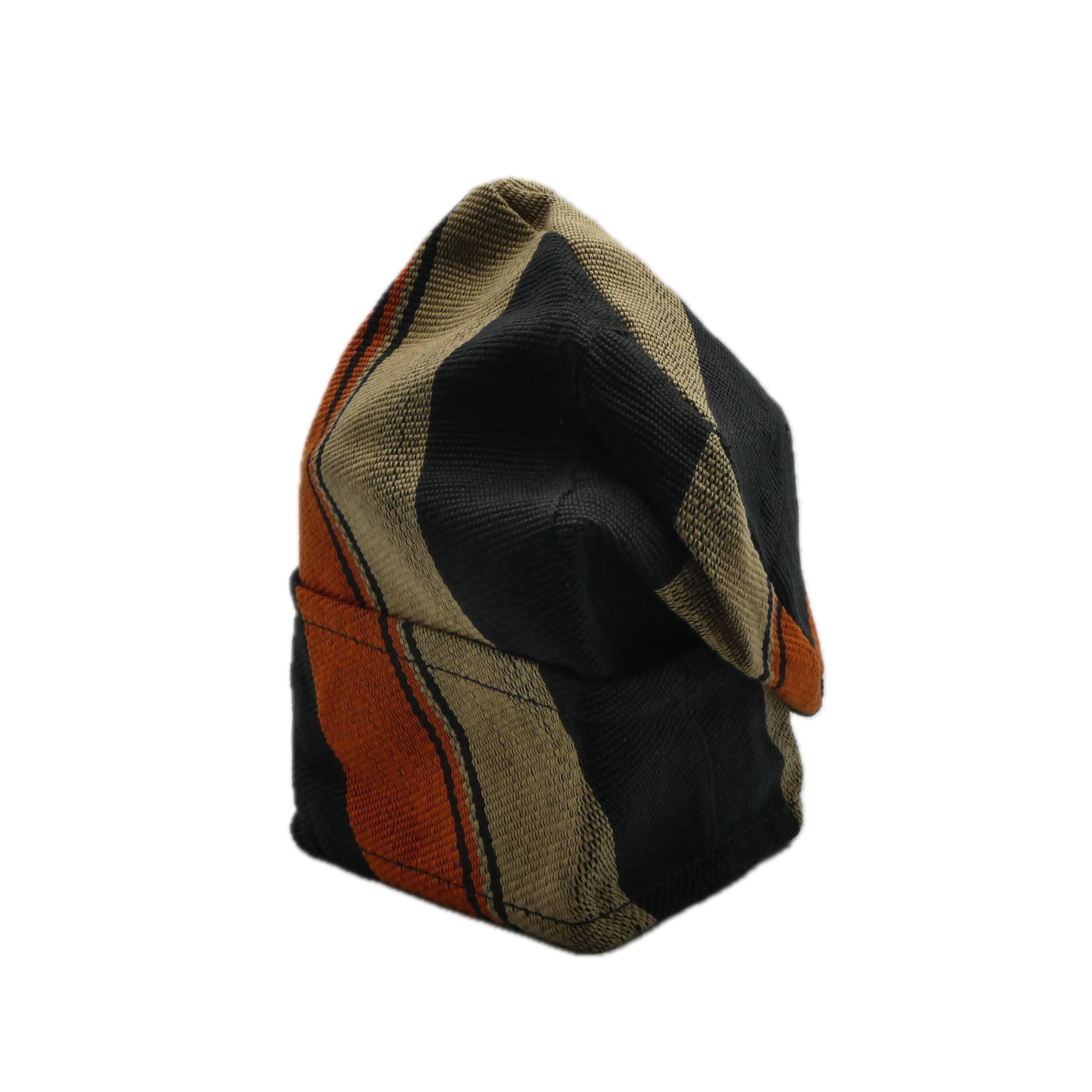 Black & Orange Yoruba Fila – Folded Base