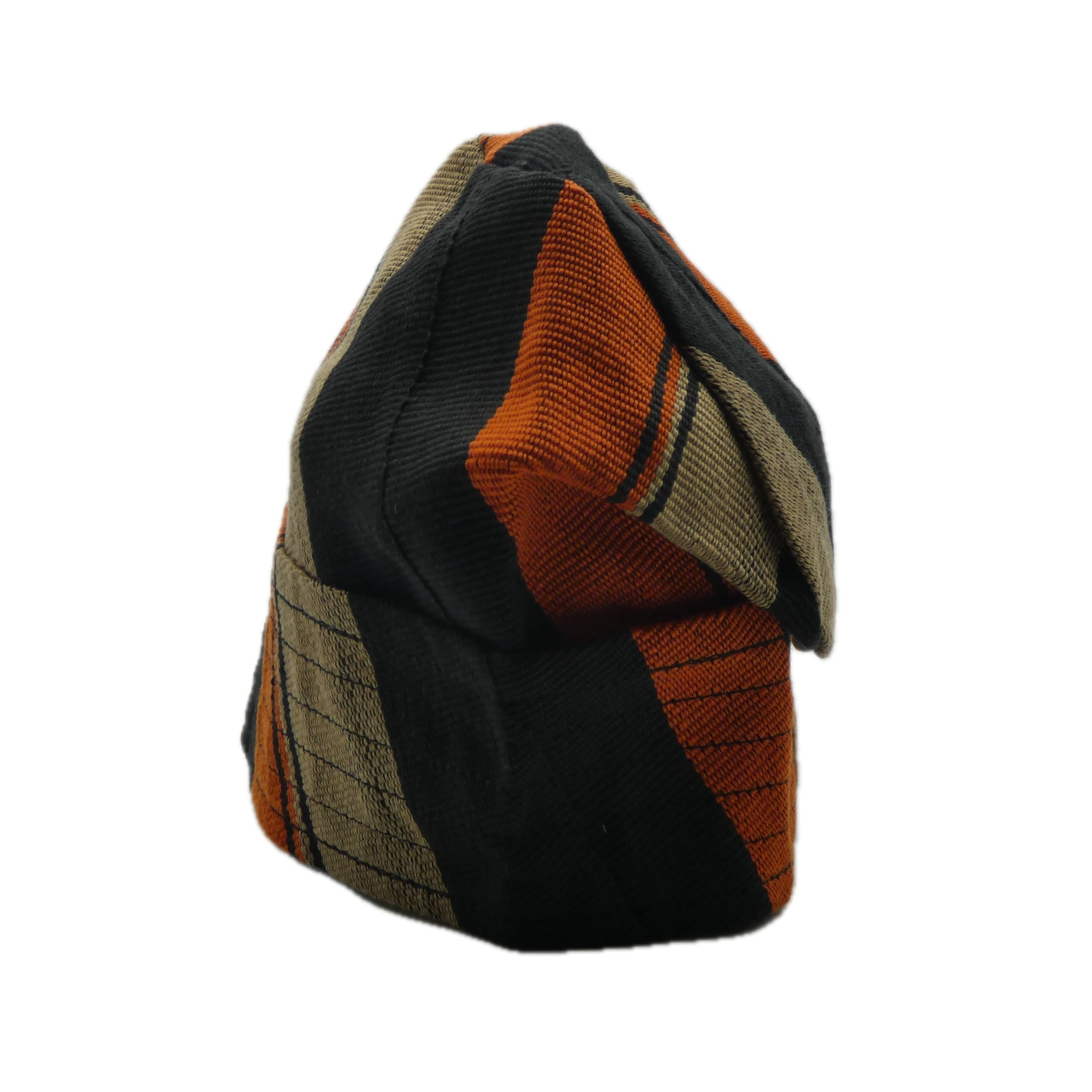 Black Orange Yoruba Fila – Multi-Stitch Base