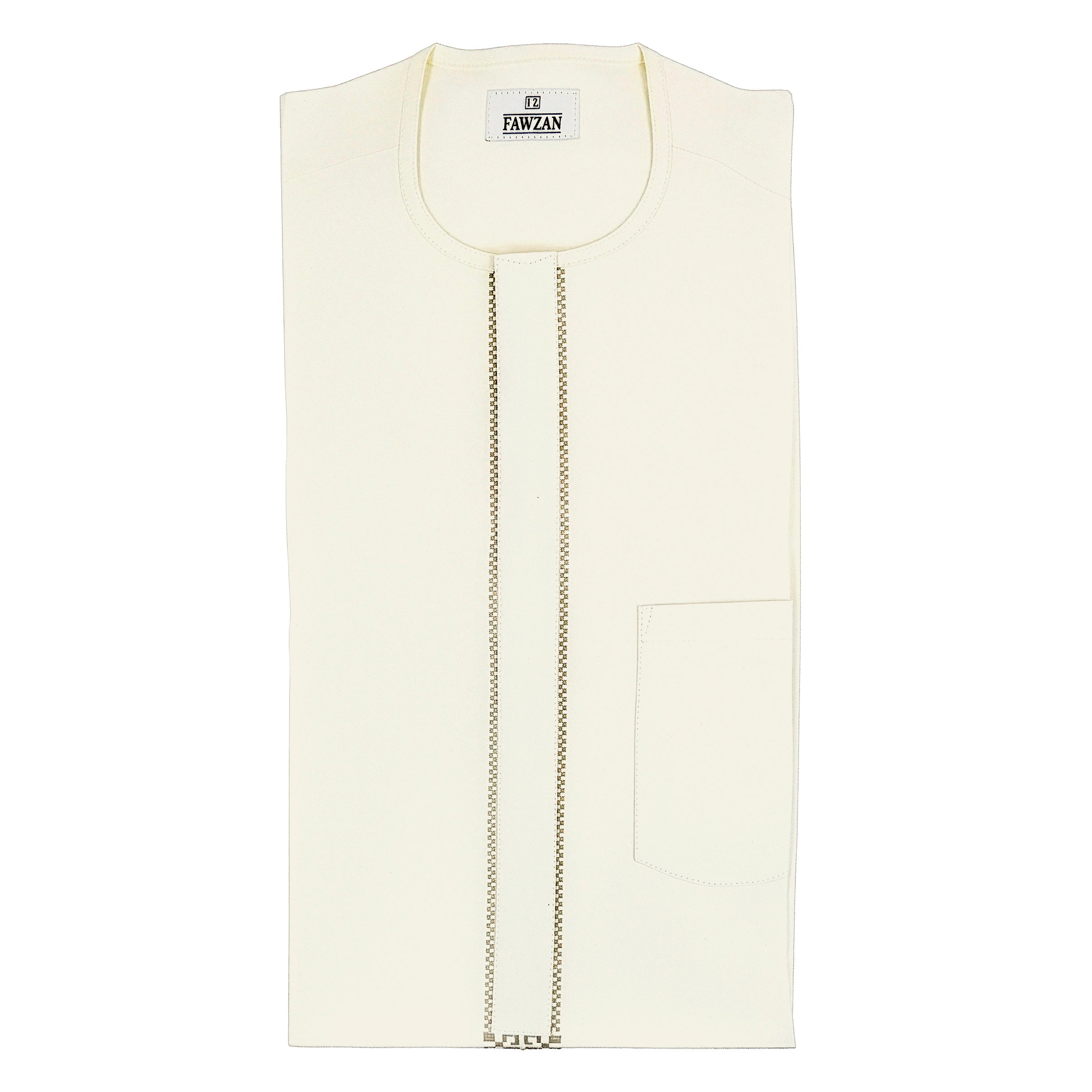 FAWZAN Cream Kaftan Set #Design_D005