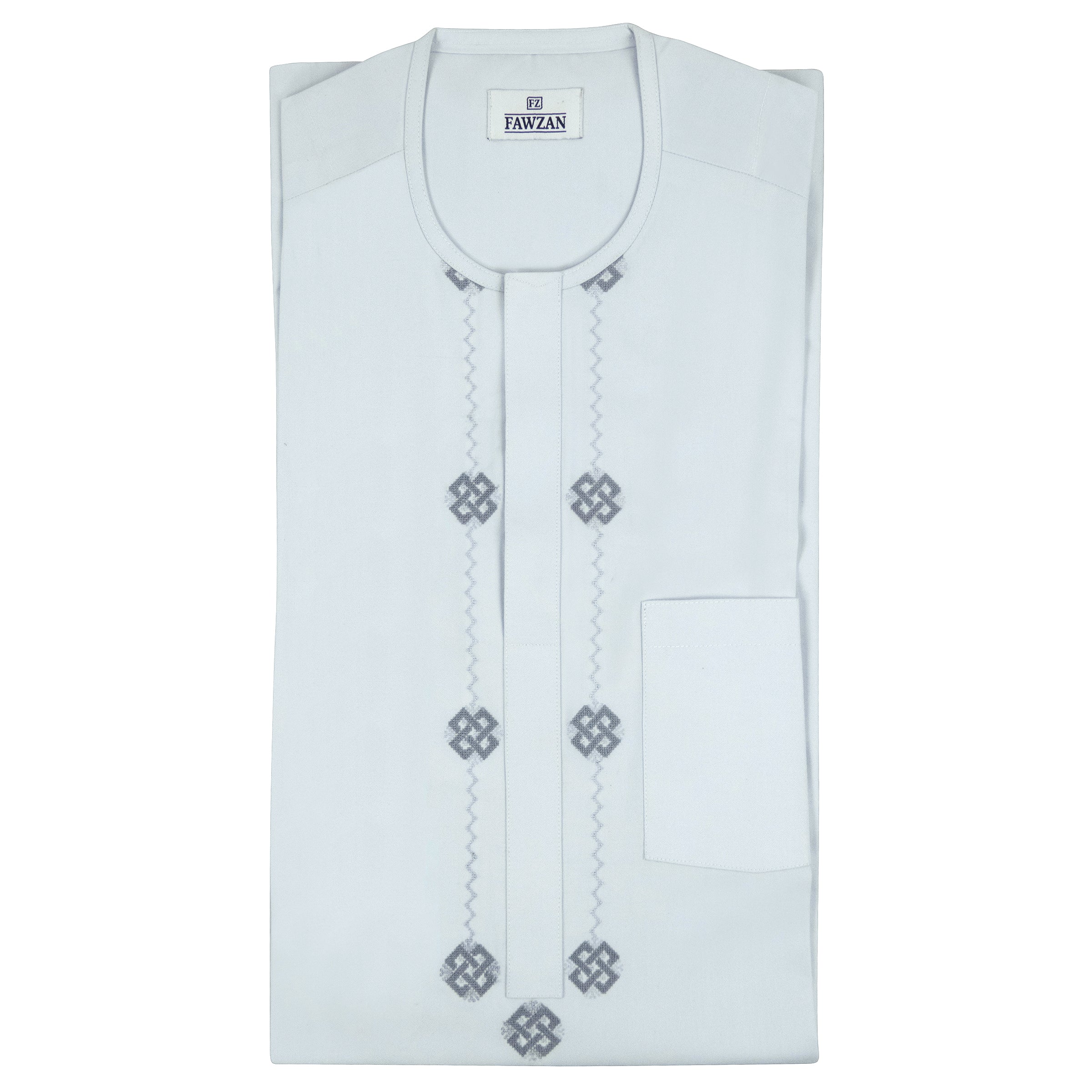 FAWZAN Sky Blue Kaftan Set #Design_D014