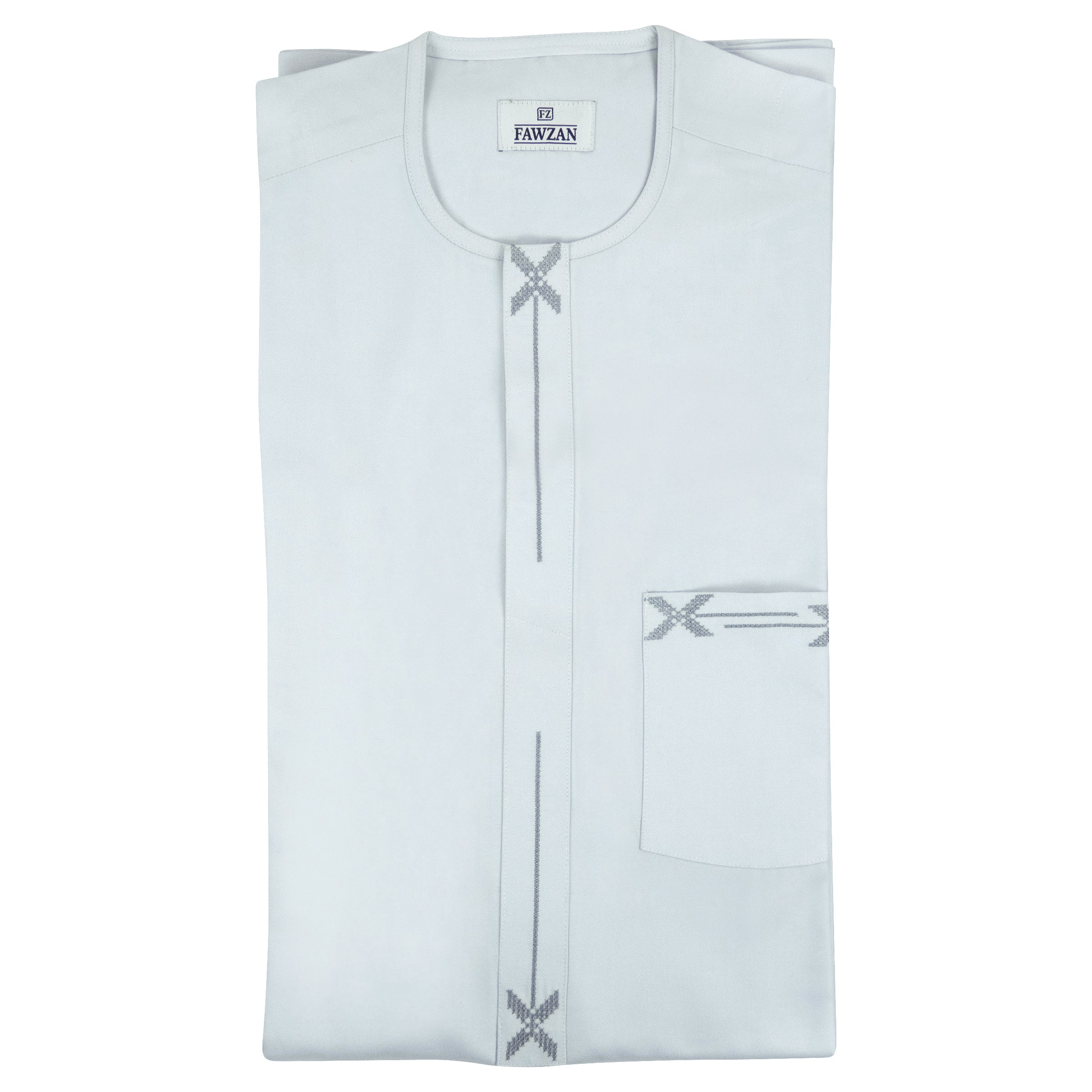 FAWZAN Sky Blue Kaftan Set #Design_D015