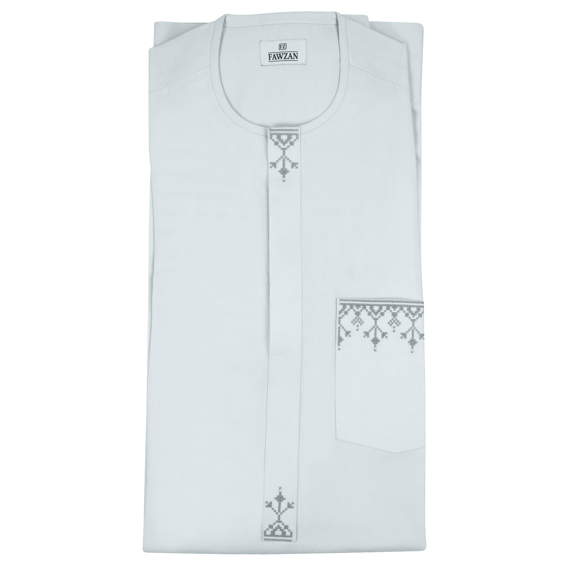 FAWZAN Sky Blue Kaftan Set #Design_D023