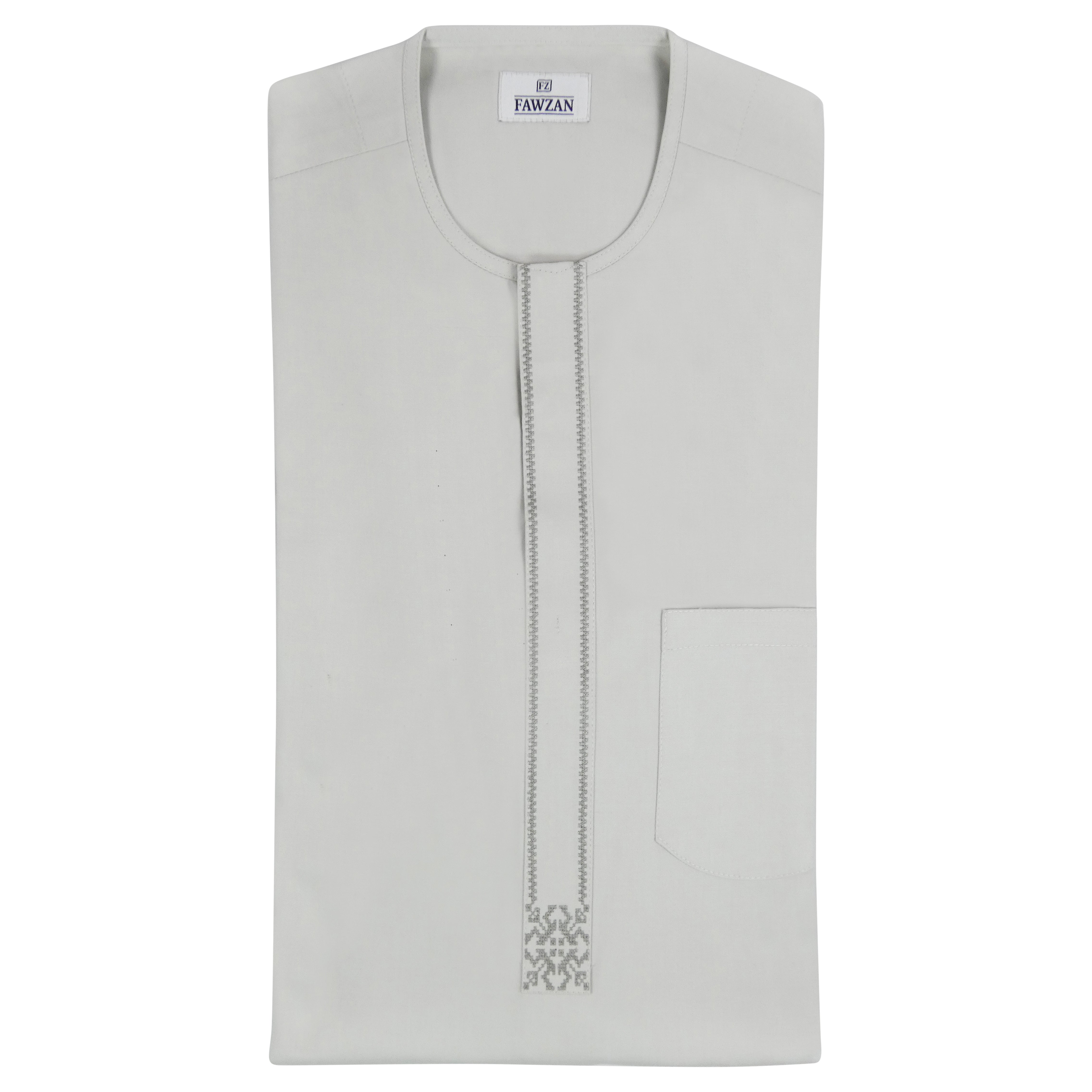 FAWZAN Grey Kaftan Set #Design_D032