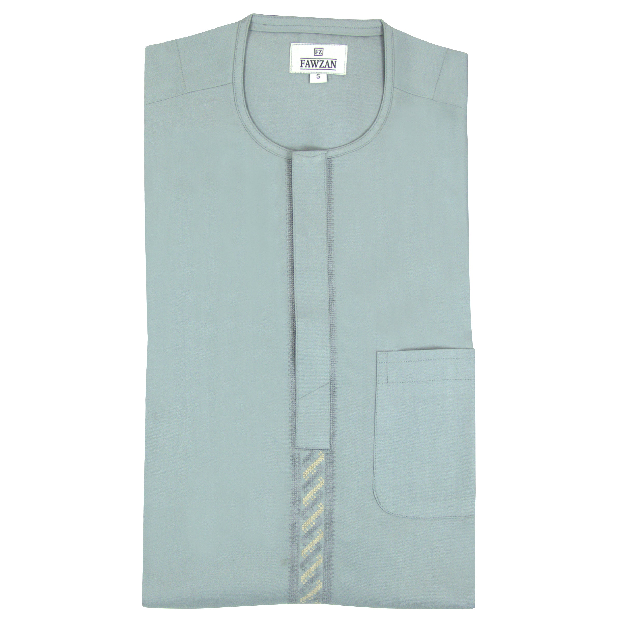 FAWZAN Ice Blue Kaftan Set #Design_D045