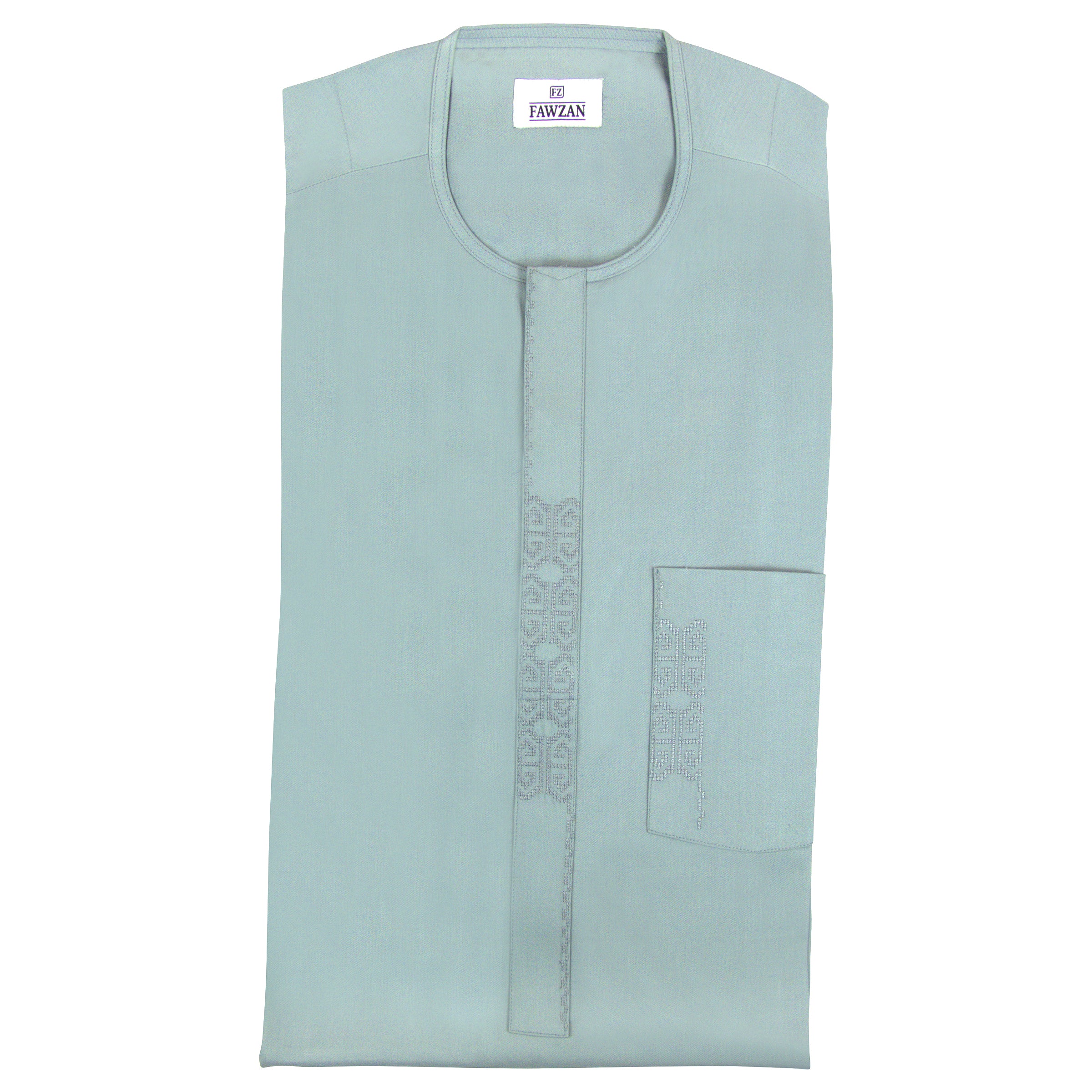 FAWZAN Ice Blue Kaftan Set #Design_D054