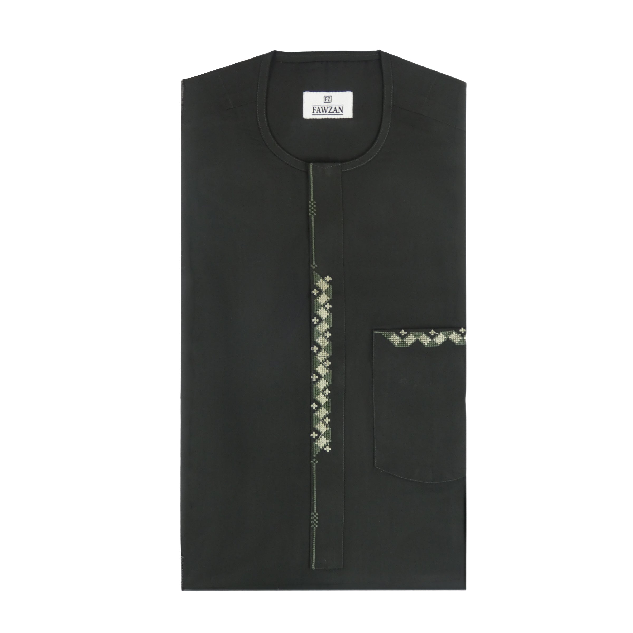 FAWZAN Green Kaftan Set #Design_D058