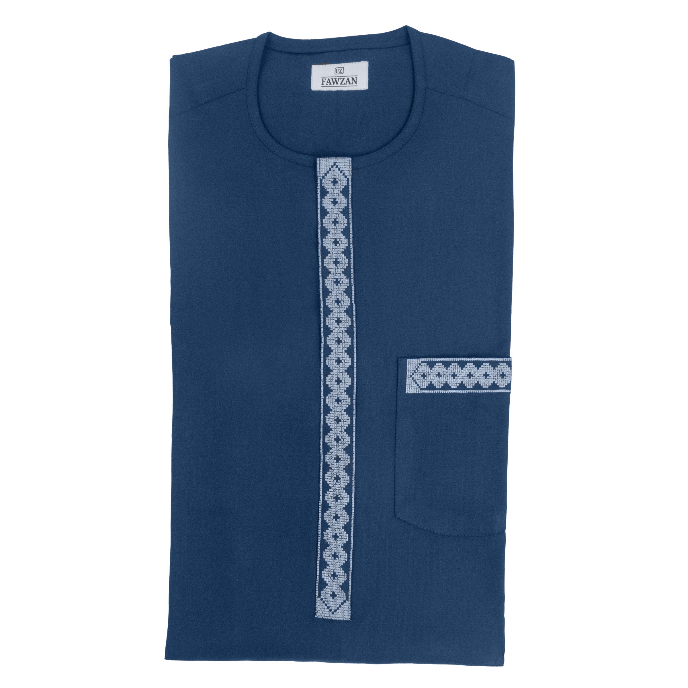 FAWZAN Navy Blue Kaftan Set #Design_D066