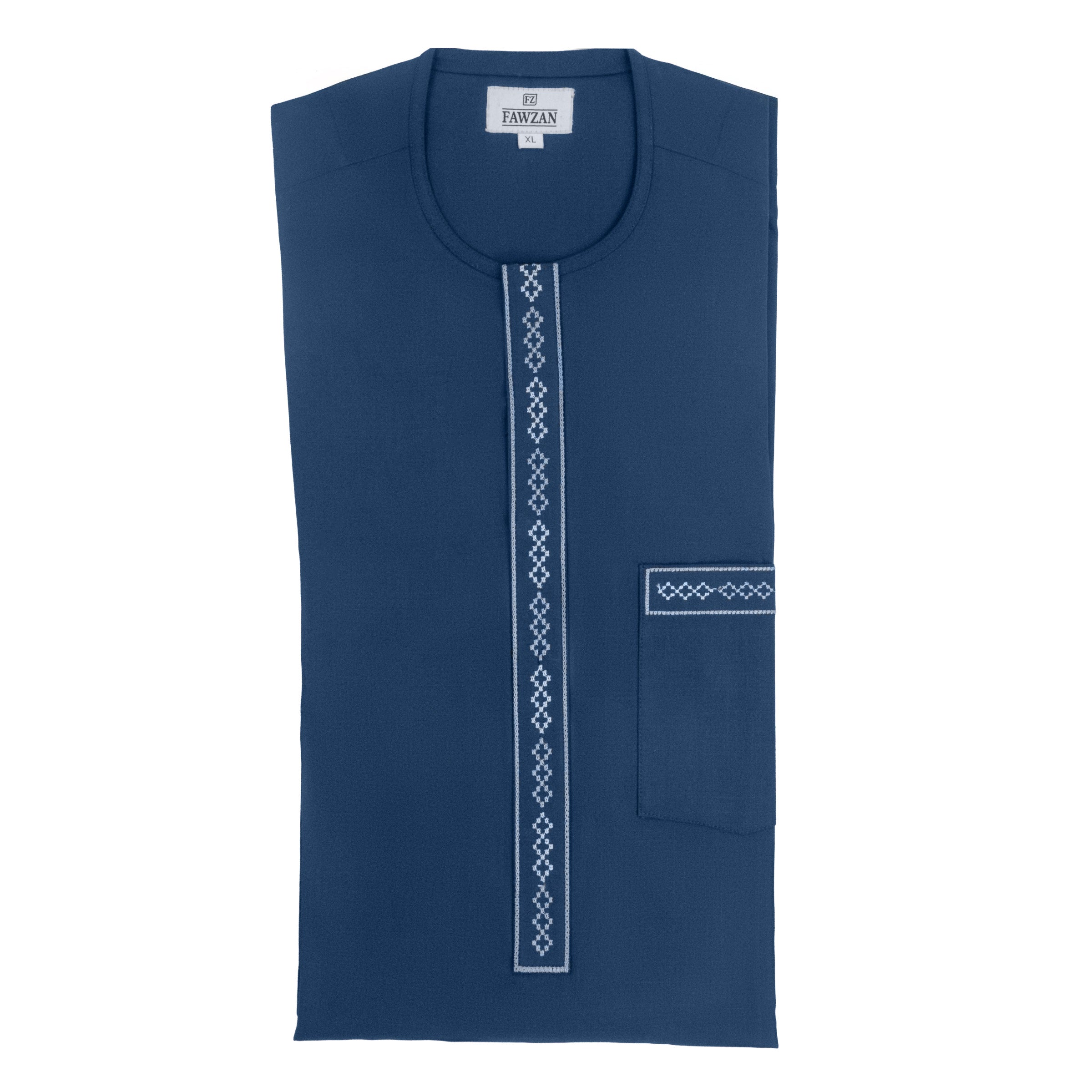 FAWZAN Navy Blue Kaftan Set #Design_D069