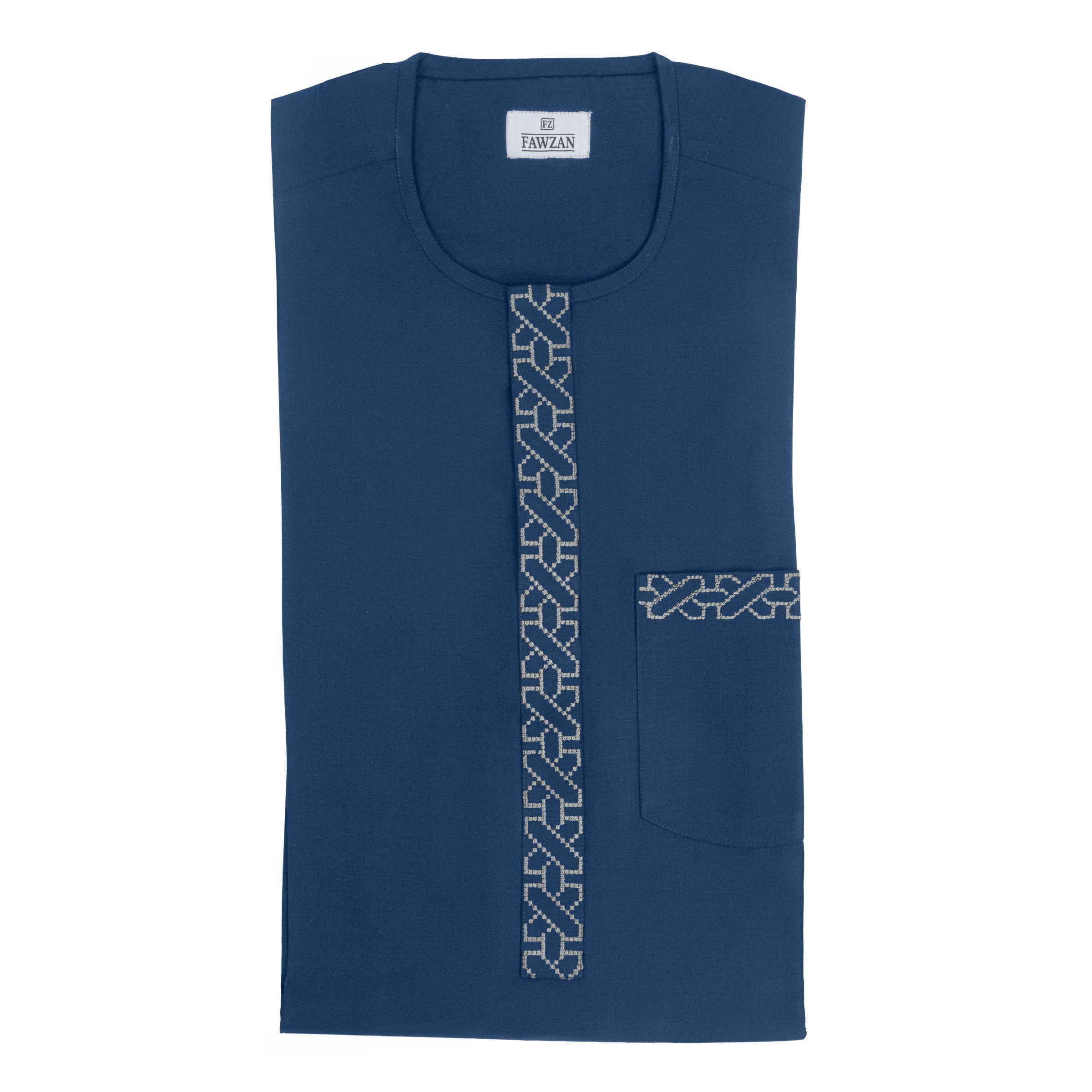 FAWZAN Navy Blue Kaftan Set #Design_D072