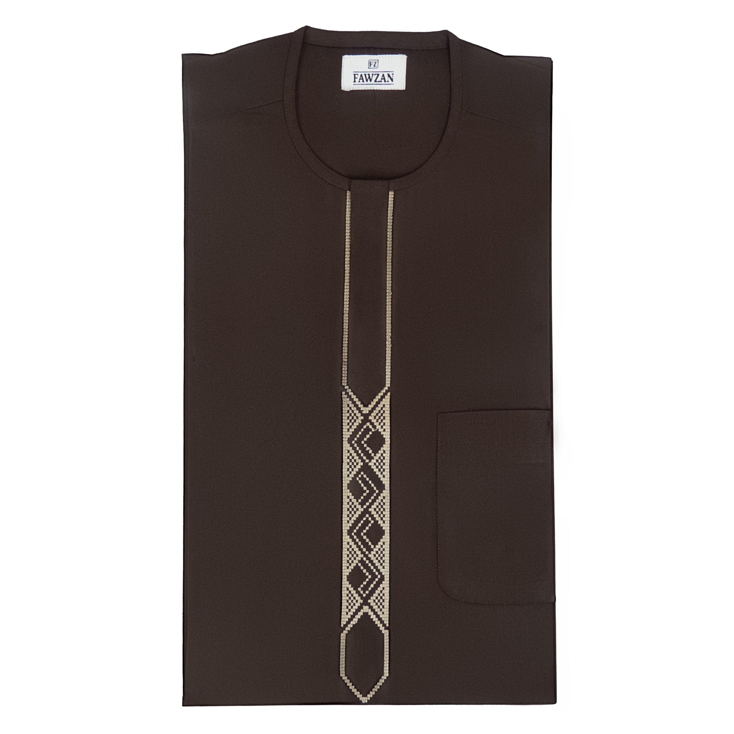 FAWZAN Chocolate Kaftan Set #Design_D073