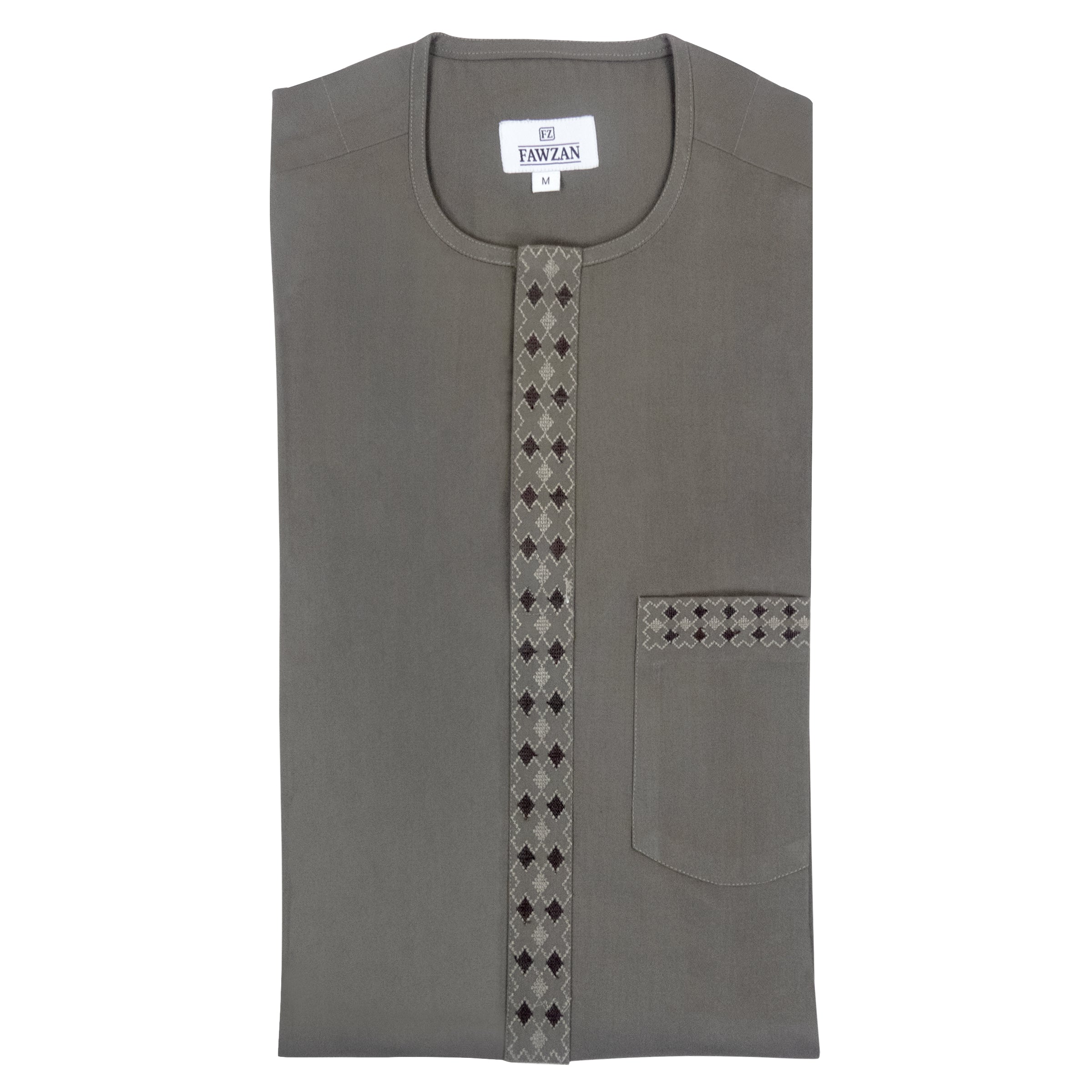 FAWZAN Taupe Kaftan Set #Design_D084