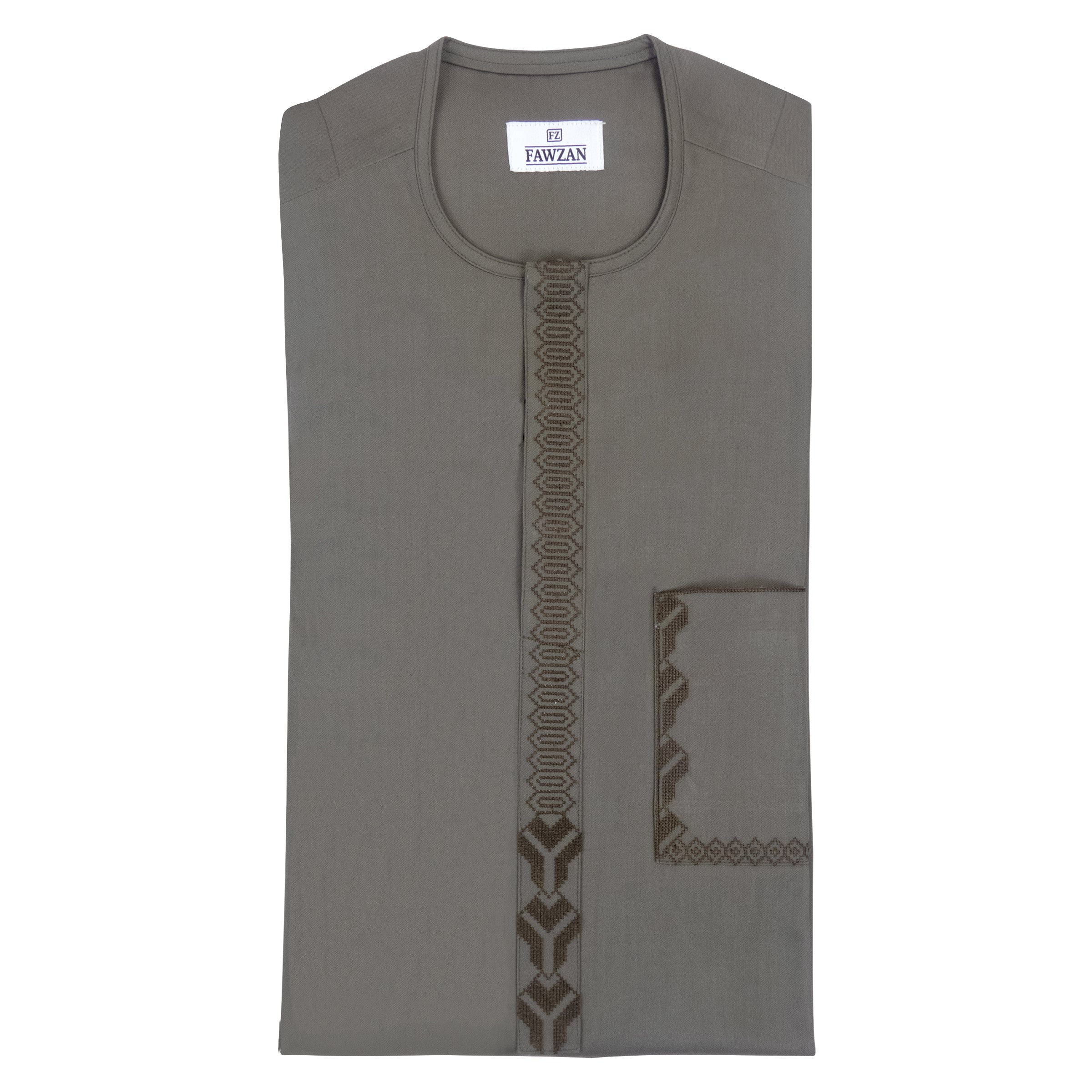 FAWZAN Taupe Kaftan Set #Design_D085