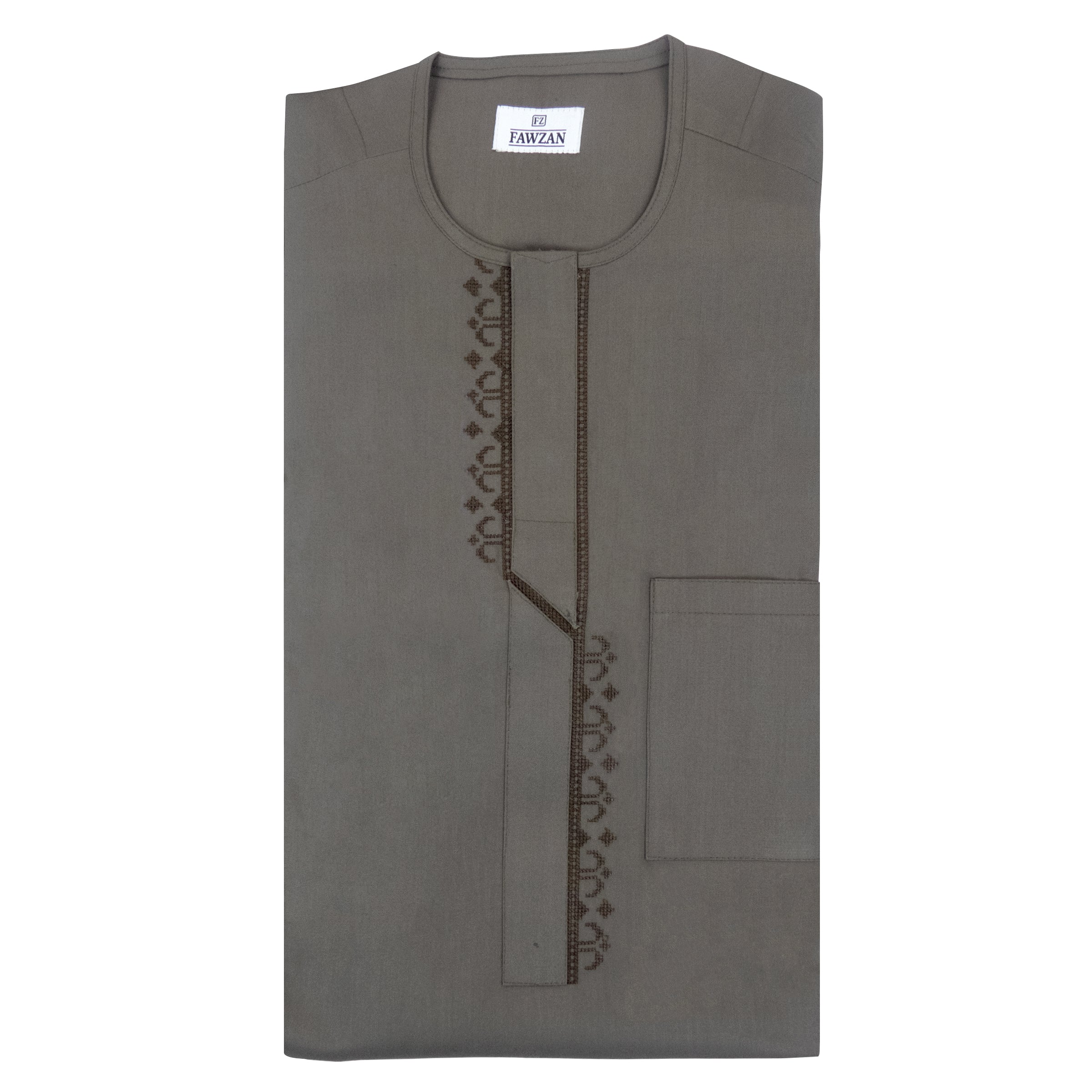 FAWZAN Taupe Kaftan Set #Design_D090