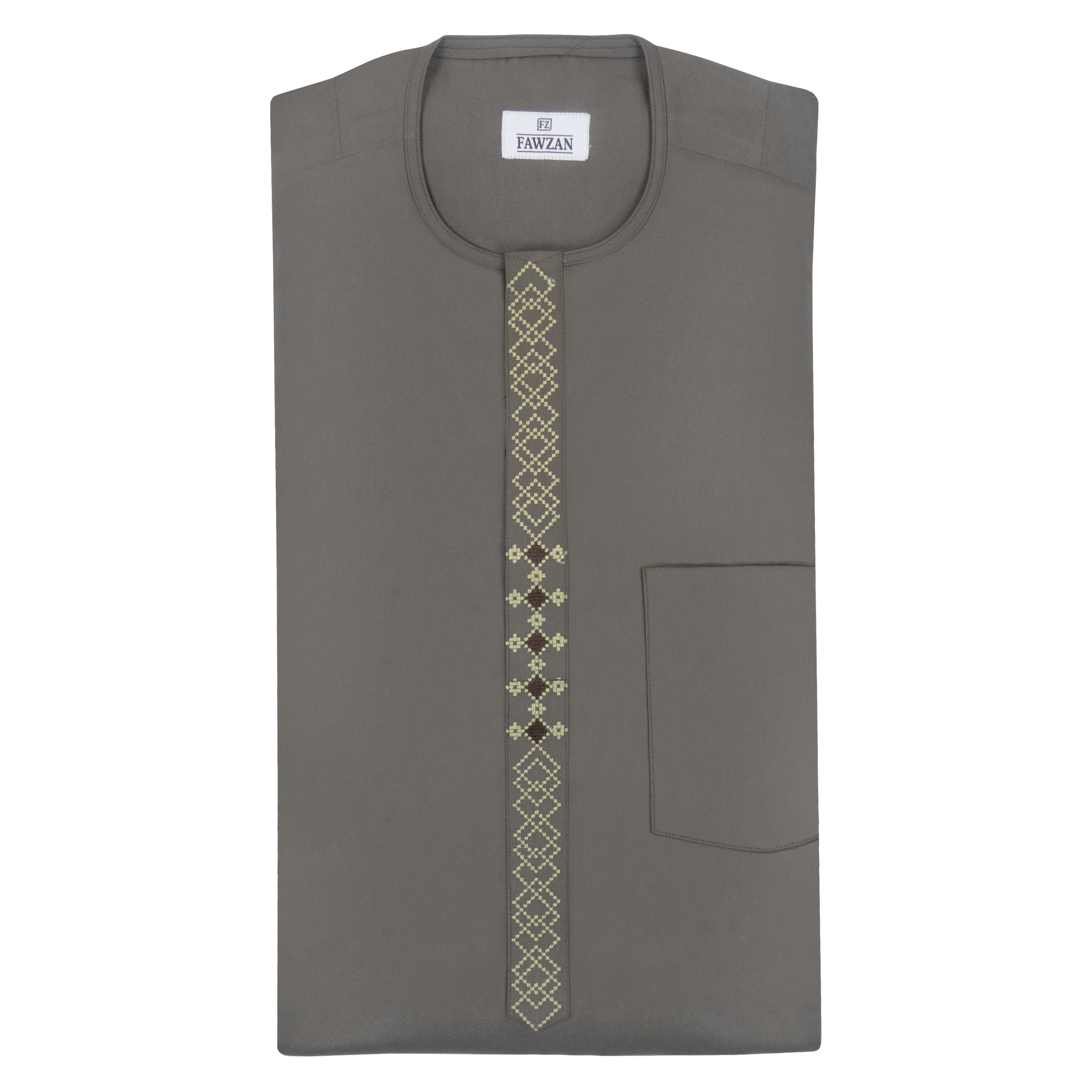 FAWZAN Taupe Kaftan Set #Design_D091