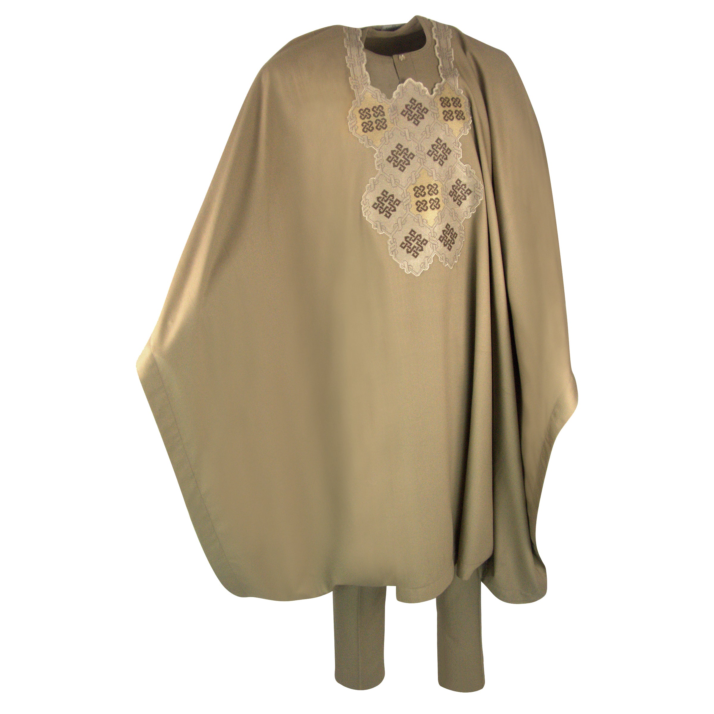 Agbada / Baban Riga Set – Tan 001