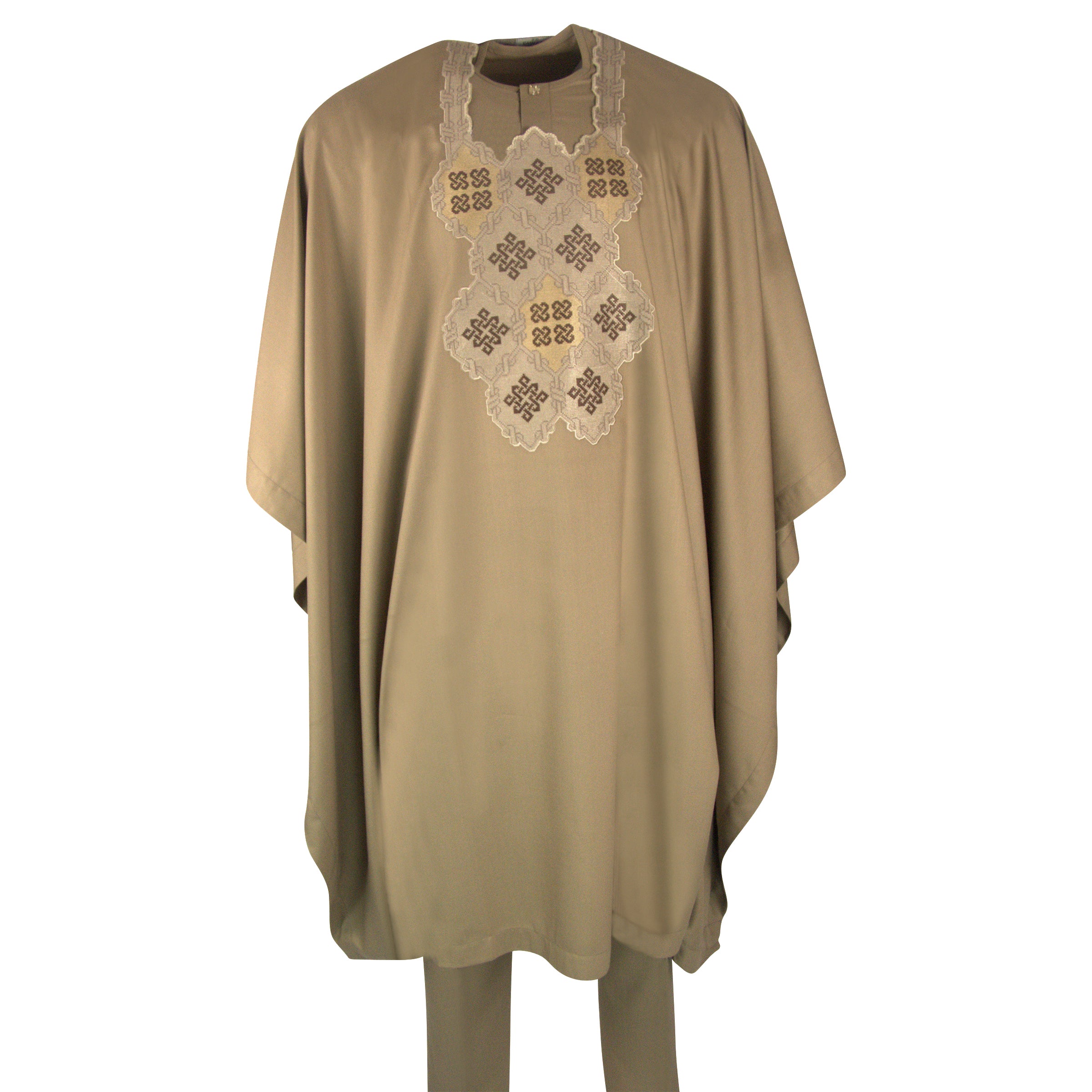 Agbada / Baban Riga Set – Tan 001