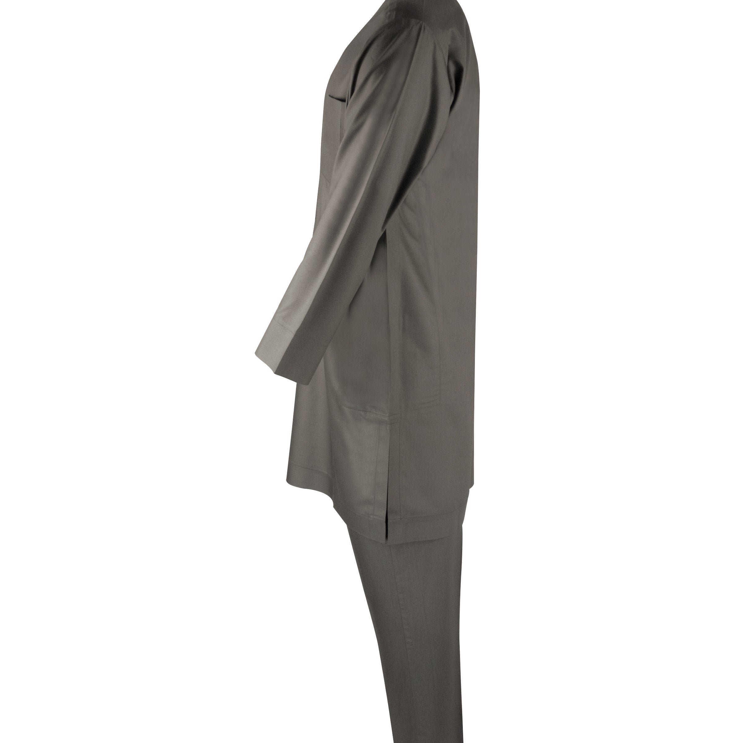 FAWZAN Taupe Kaftan Set 