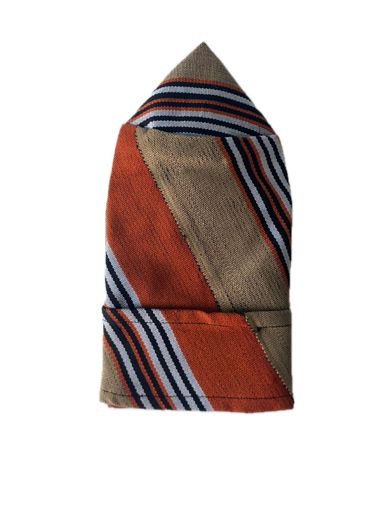Brown & Orange Yoruba Fila — Folded Base